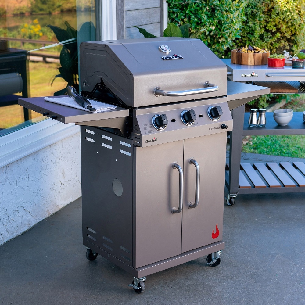 Char Broil Performance Series Stone 3 Burner Liquid Propane Gas