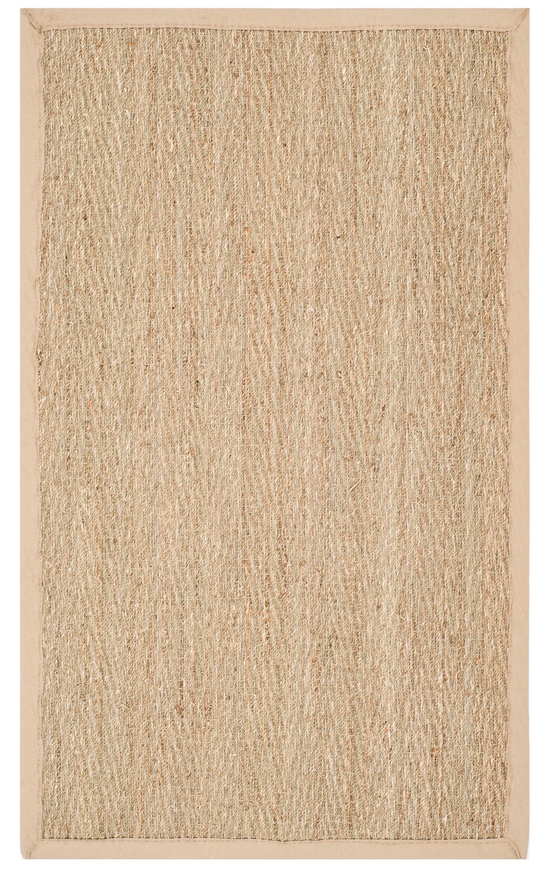 Safavieh NF115A-3 Natural Fiber Montauk 3 x 5 (ft) Loomed Seagrass Natural/Beige Rectangular Indoor Chevron Coastal Throw rug