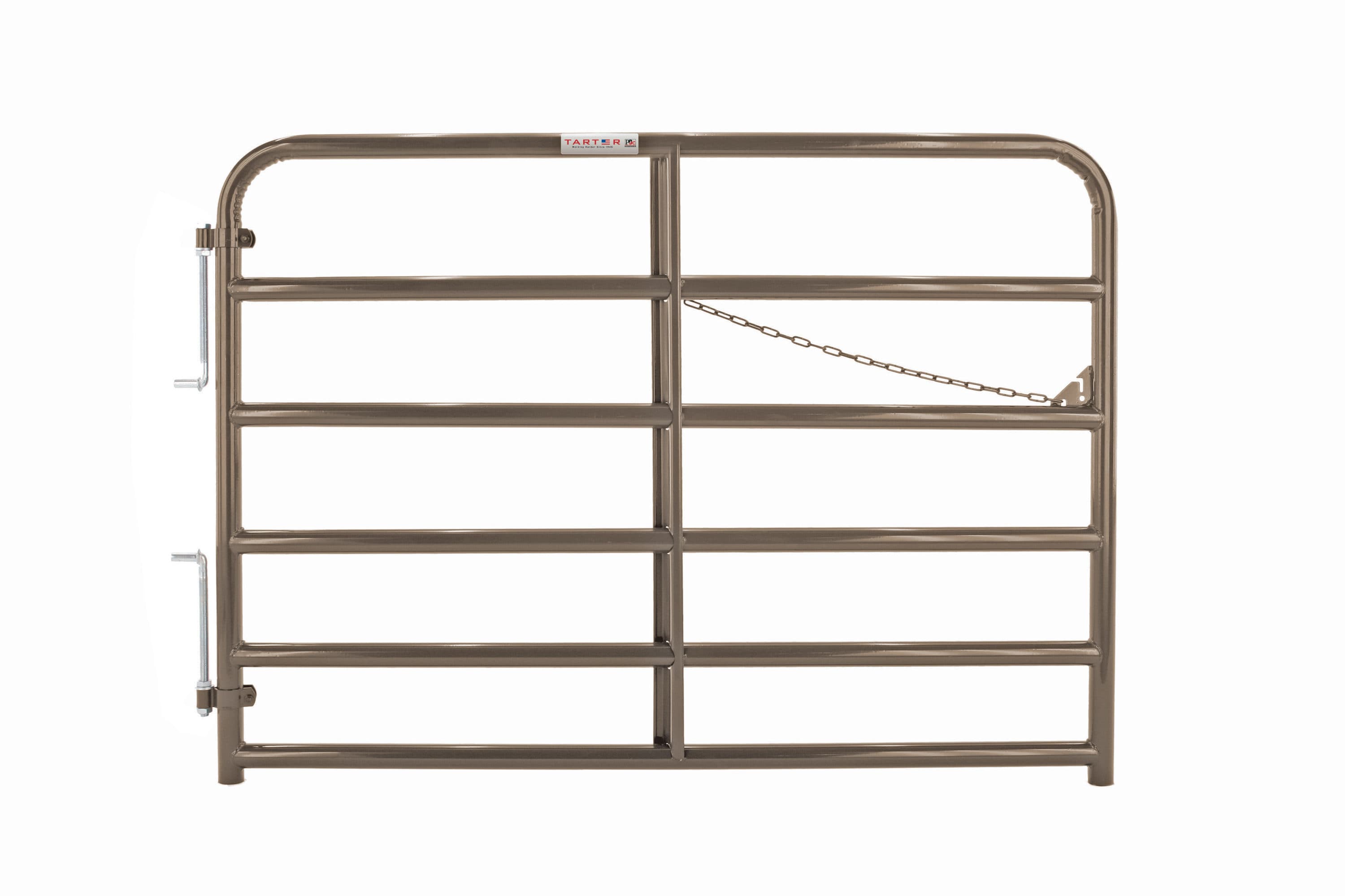 Tarter 2BRG6 5-ft H x 6-ft W Brown powder coat Steel Farm Round Fence gate