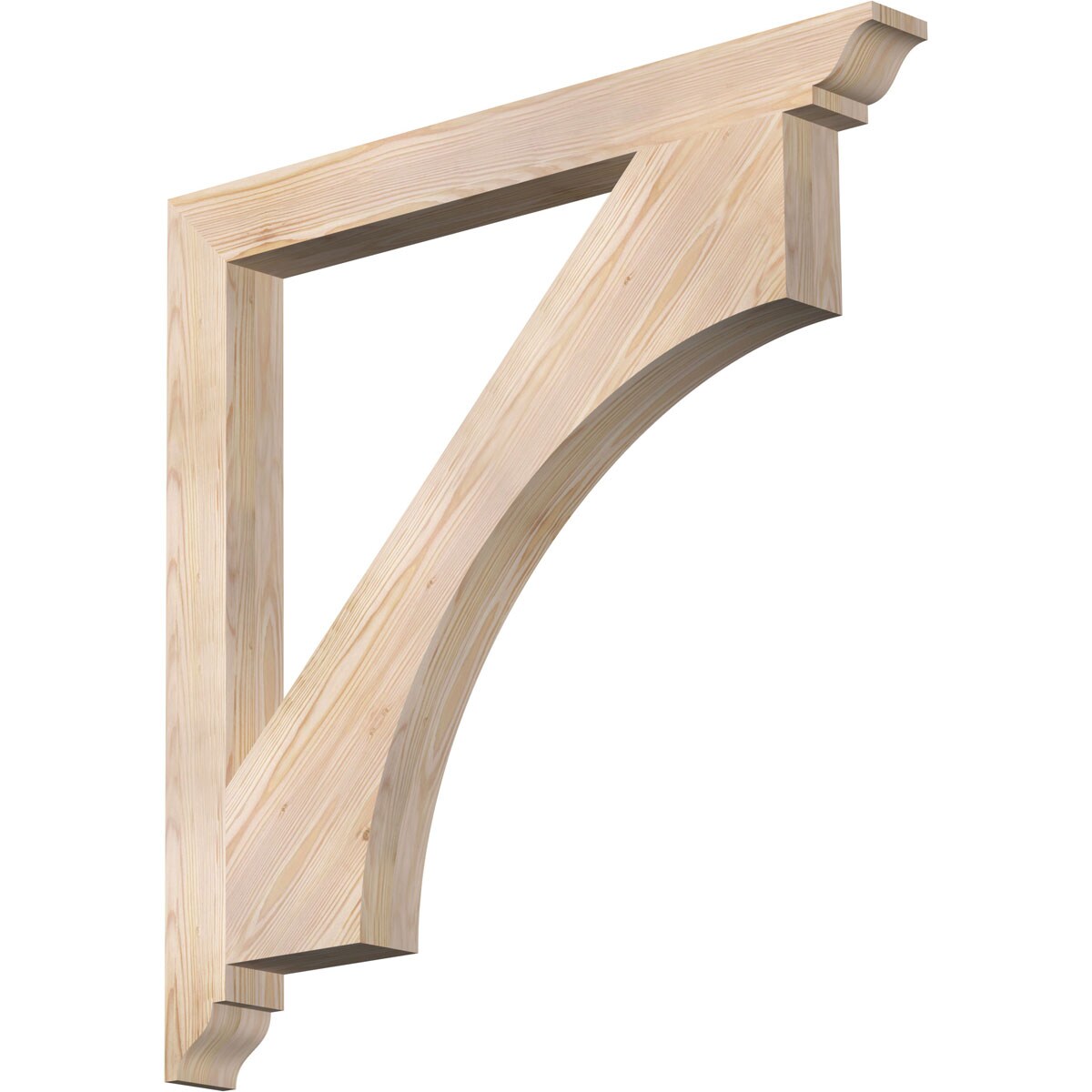 Ekena Millwork BKT04X38X38WTL01SDF Westlake traditional smooth 3-1/2-in x 38-in x 38-in Douglas fir Brown Wood Standard bracket