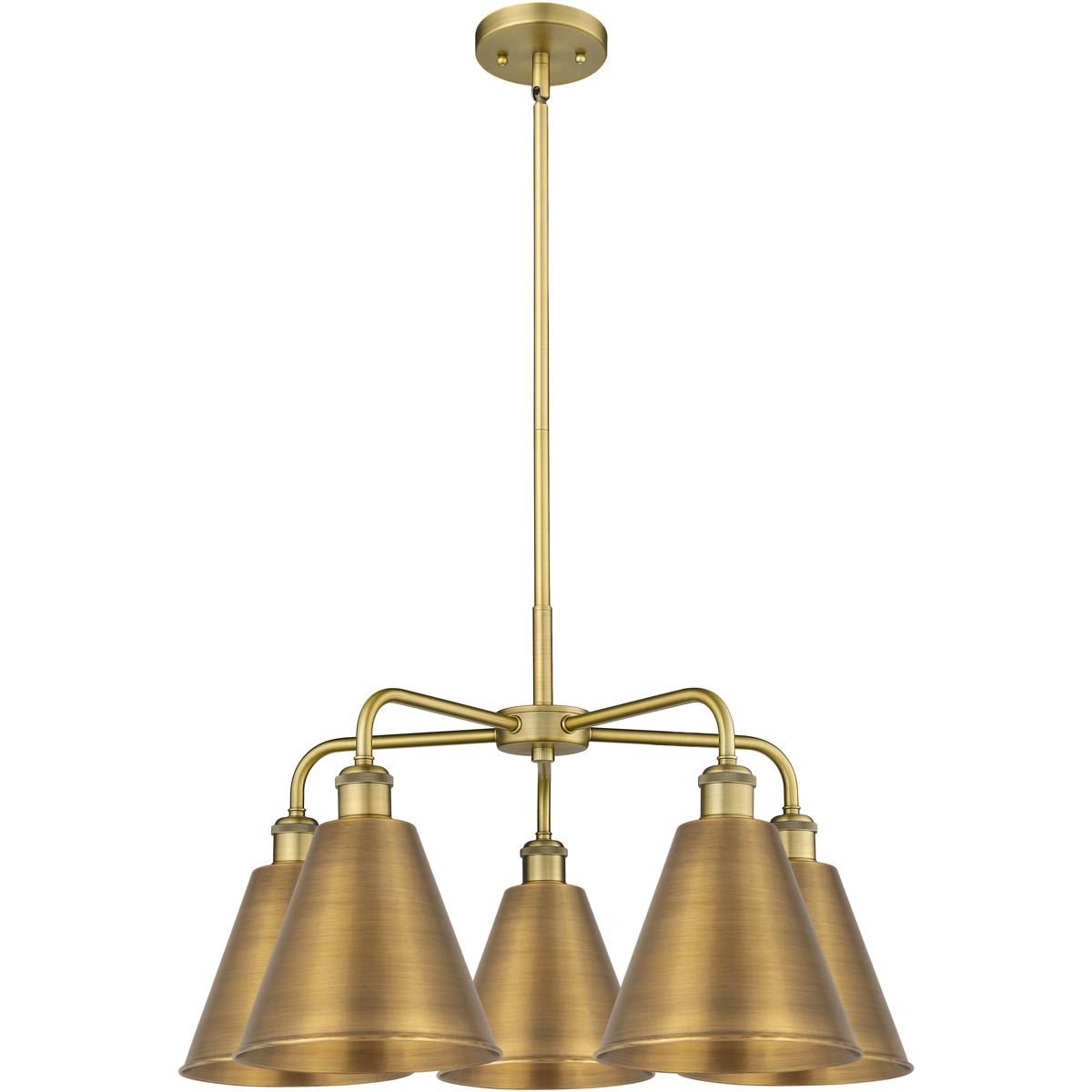 Innovations Lighting -  516-5CR-BB-MBC-8-BB Ballston Cone Chandelier Brushed Brass