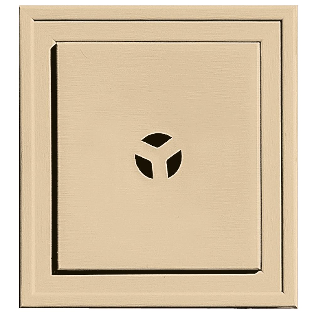Builders Edge 130110003012 7.3125-in x 7.3125-in Dark Almond Vinyl Universal Mounting Block