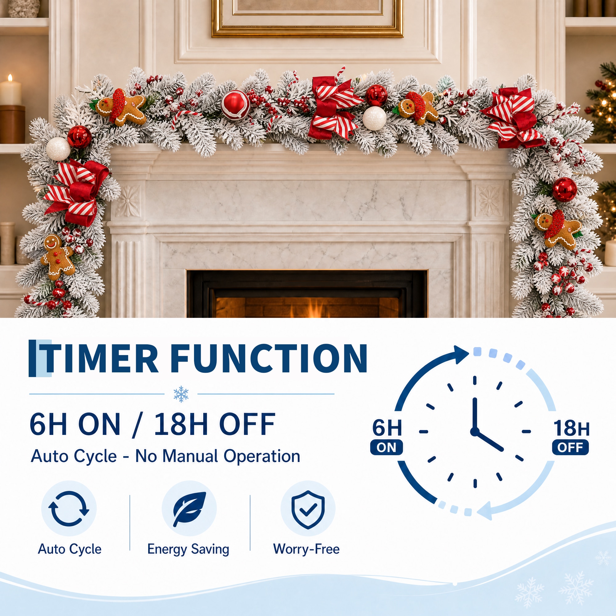 Garvee BPL-CF19Y6AA0SMQ Artificial-Christmas-Garland - View #7