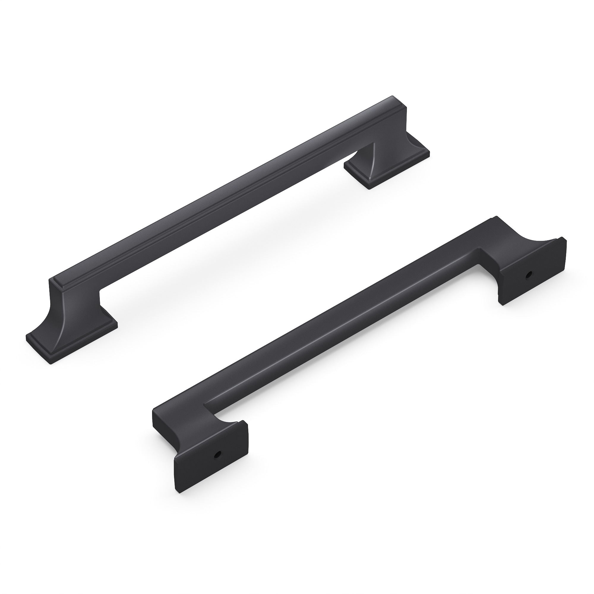 Belwith Keeler B077463-MB Brownstone 6-5/16-in , 160mm Center to Center Matte Black Rectangular Handle Drawer Pulls