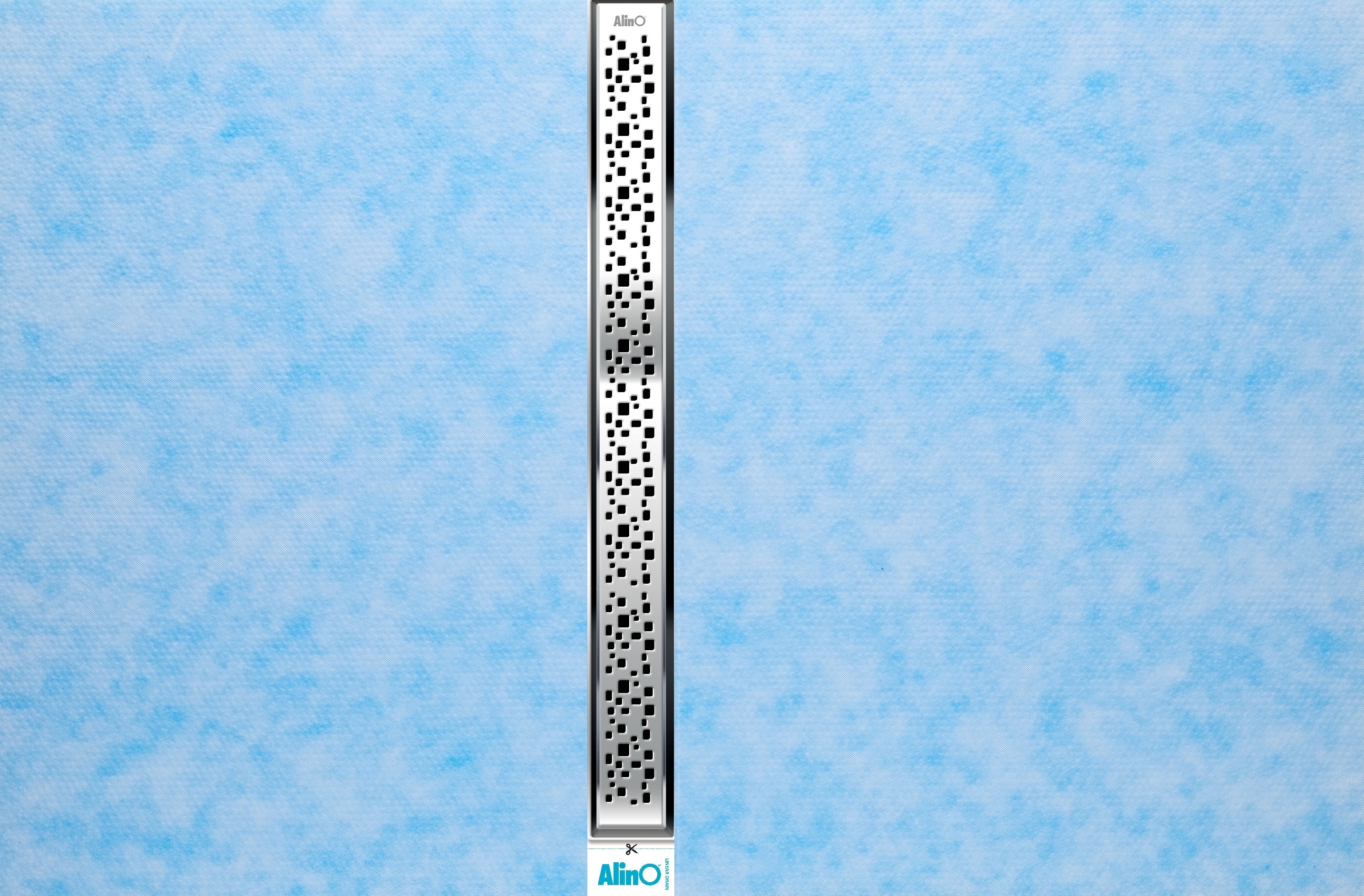 AlinO LTC-36-BLU60 Blue High-Impact Polystyrene Shower Base Pan with Waterproof Membrane - Pre-Sloped and Lightweight