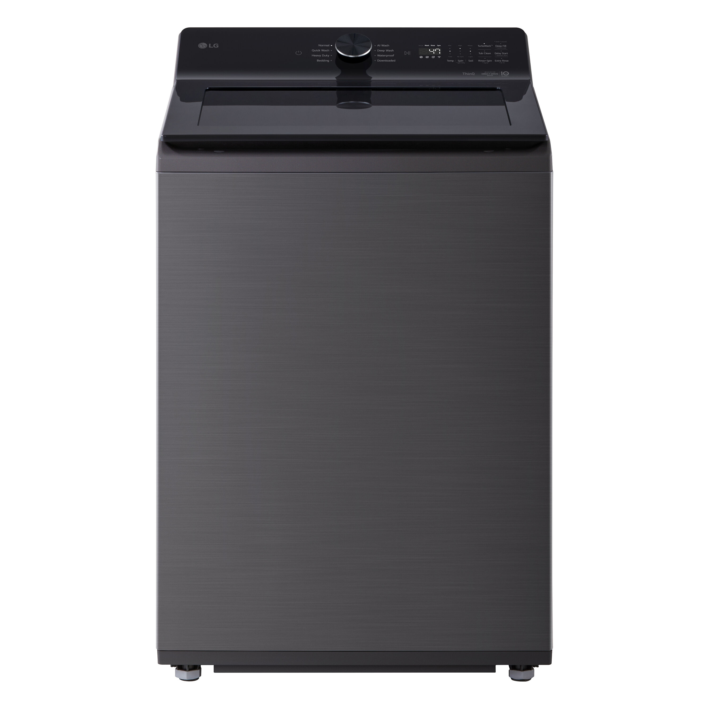 LG WT8205CL 4.8-cu ft Agitator Smart Compatible Top-Load Washer ( Platinum Black ) ENERGY STAR