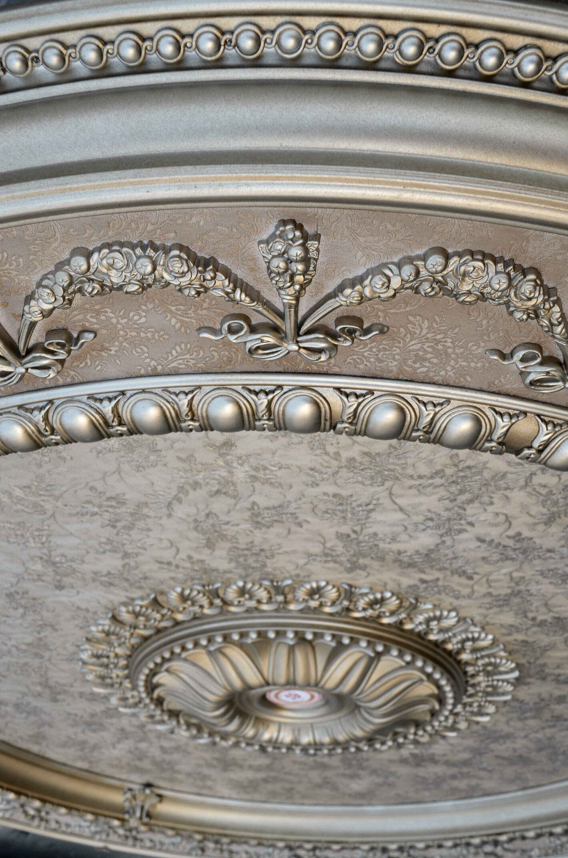 Champagne Silver and Gold 63" Round Ceiling Medallion