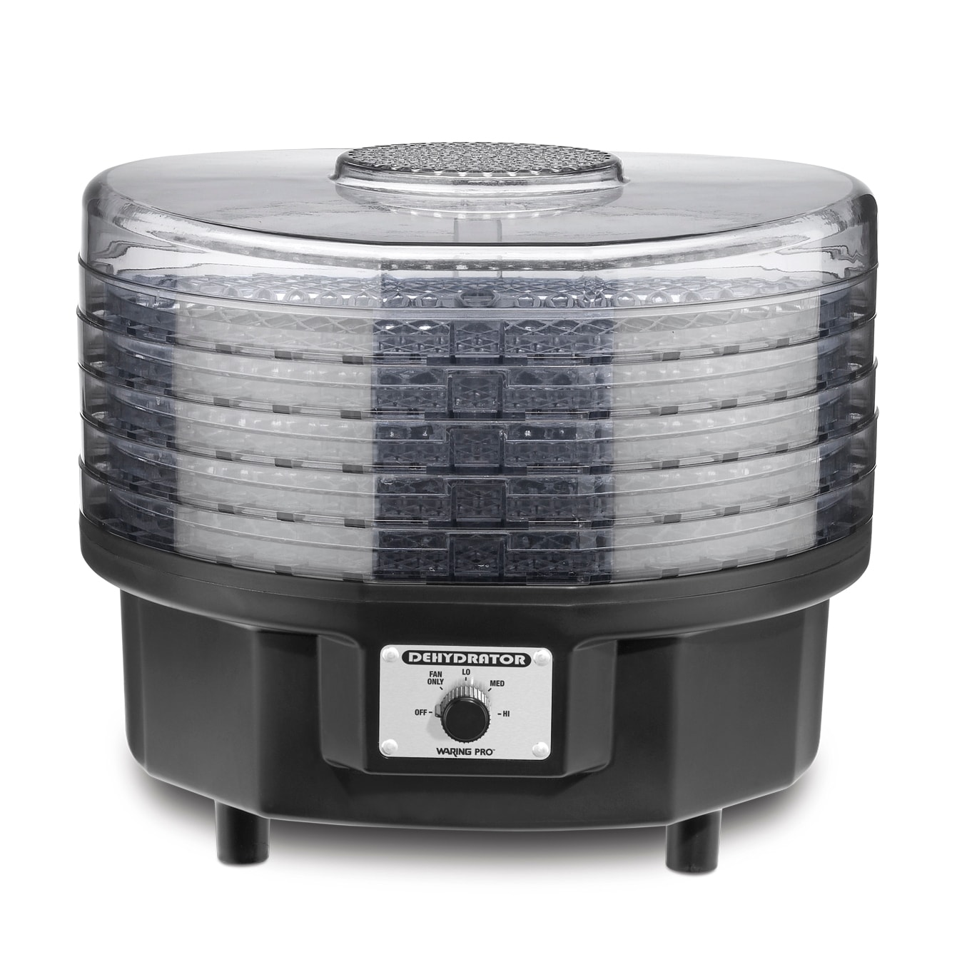 Waring Professional Electric 5 Stackable Round Tray Dried Food Dehydrator  Lid