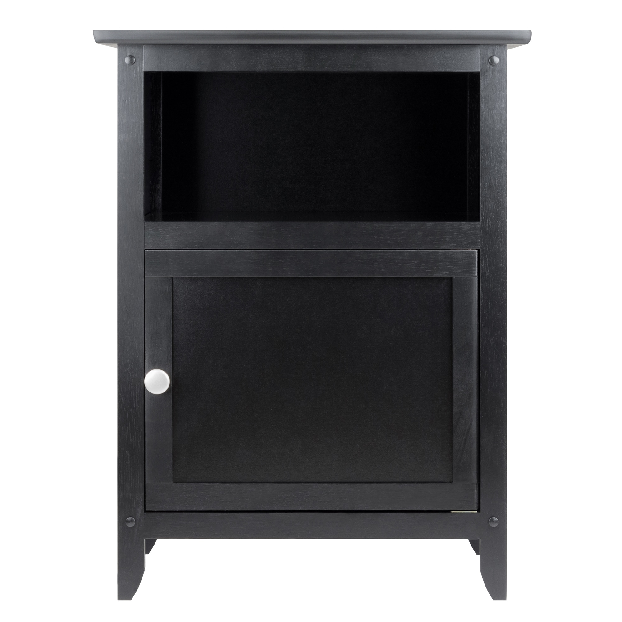 winsome wood ava black nightstand