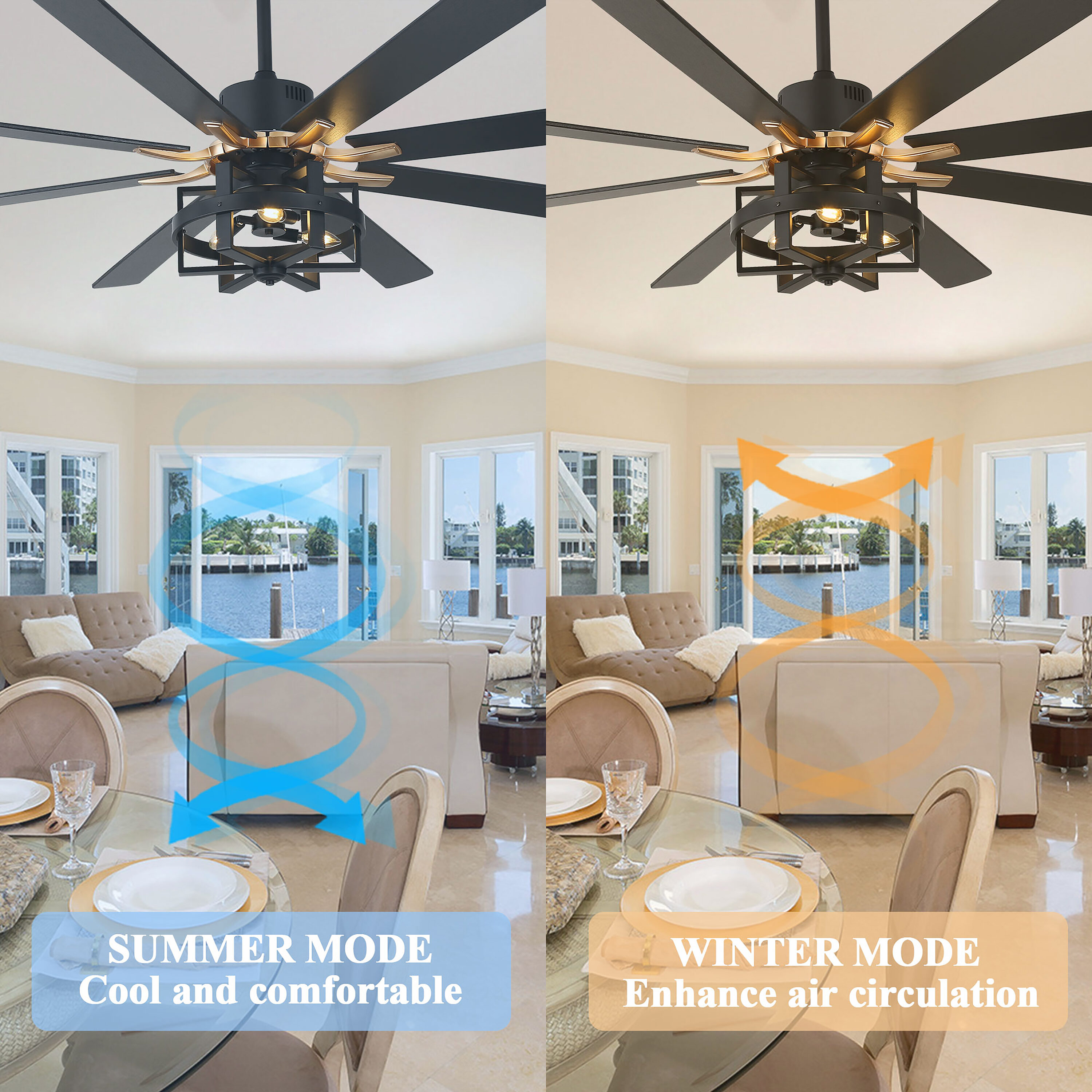 Cusp Barn DC6501-B Ceiling-Fans - View #2