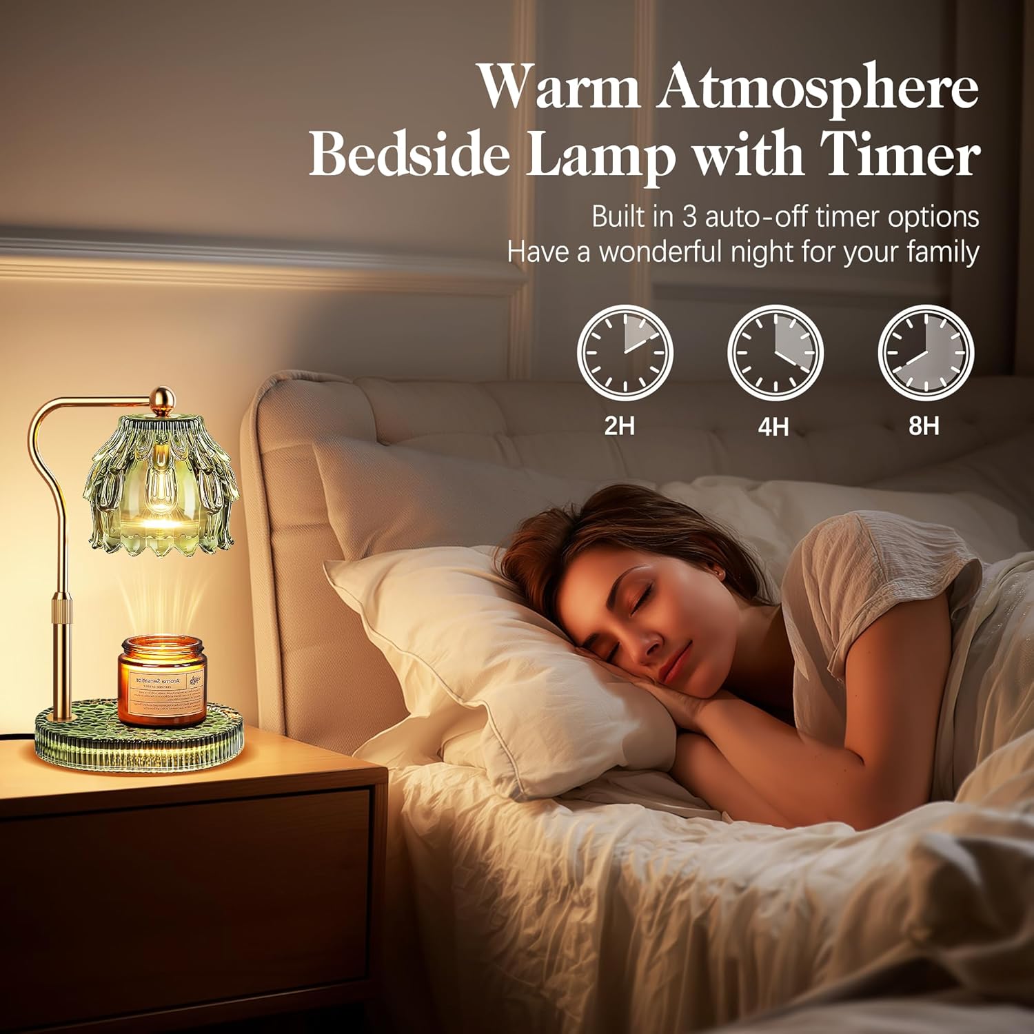 Cinoton Candle Warmer Lamp with Timer Dimmer Modern Wax Warmer for
