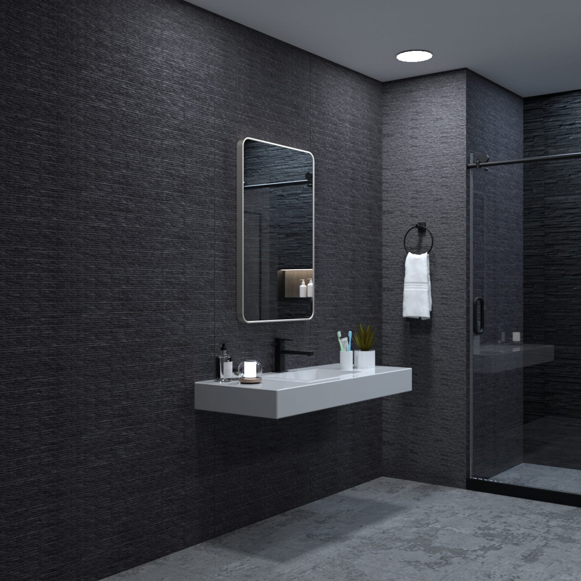 ExBrite FUBM2436BN Framed-Bath-Mirrors - View #9