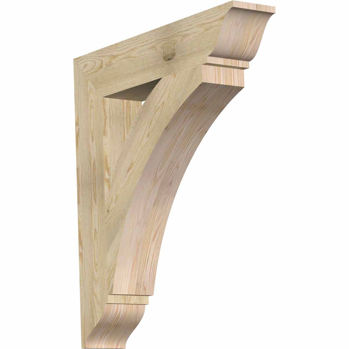 Ekena Millwork BKT06X32X36THR01RDF Thorton traditional rough sawn 6-in x 32-in x 36-in Douglas fir Brown Wood Standard bracket