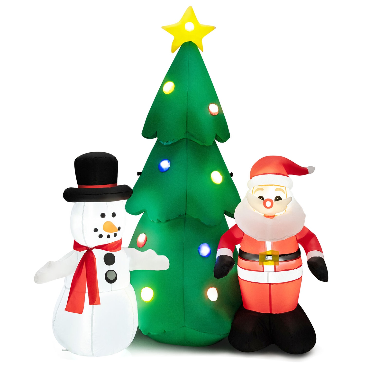 WELLFOR HYJ24091US 6-Feet Lighted Santa Christmas Inflatable