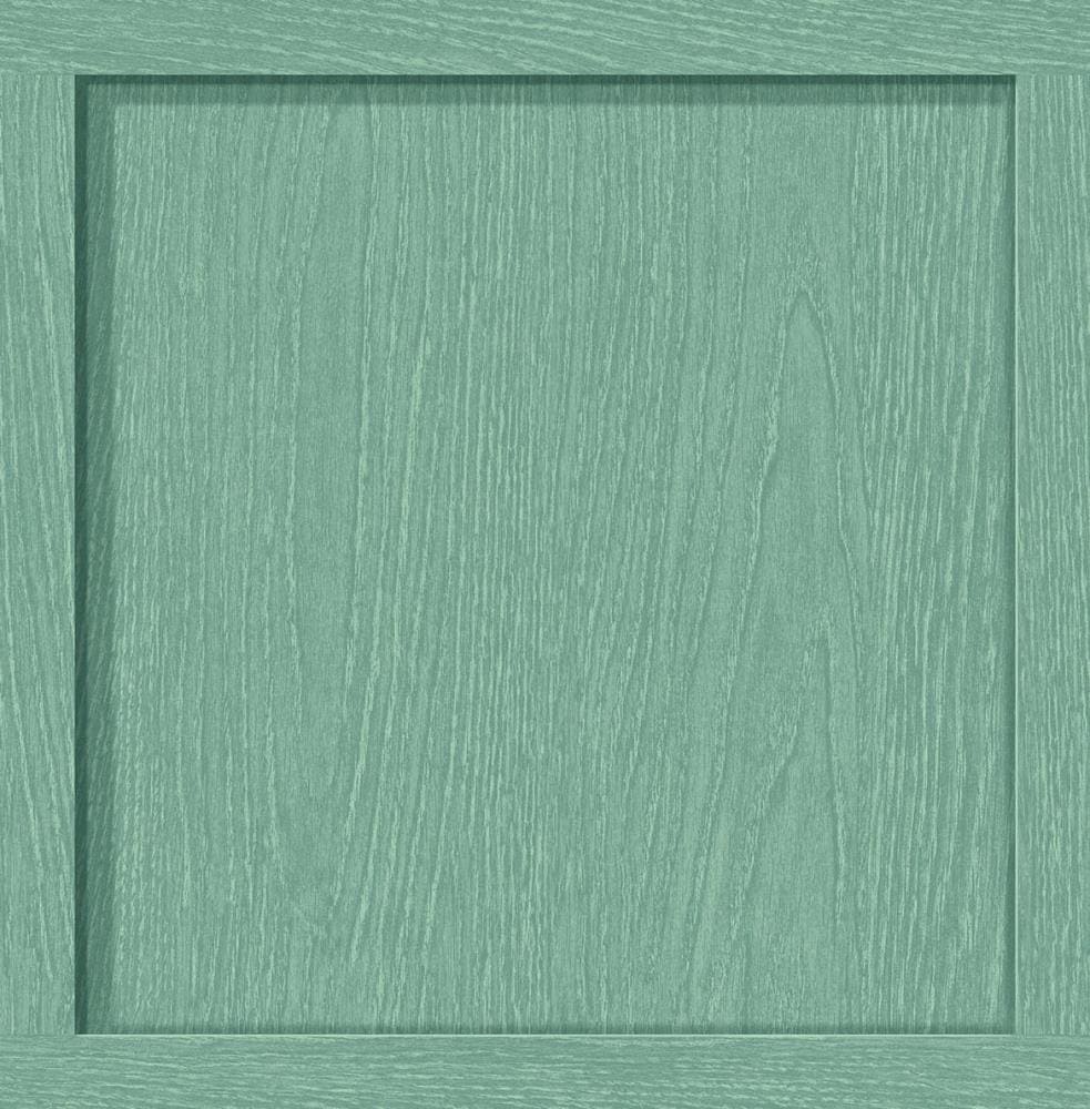 Stacy Garcia Home SG10714 Sojourn 30.75-Sq. Feet Sea Green Vinyl Wood Self-adhesive Peel and Stick Wallpaper