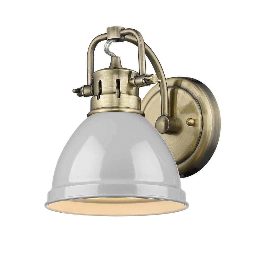 Golden Lighting 3602-BA1 AB-GY Duncan 6.5-in 1 -Light Brushed Gold Transitional Vanity light