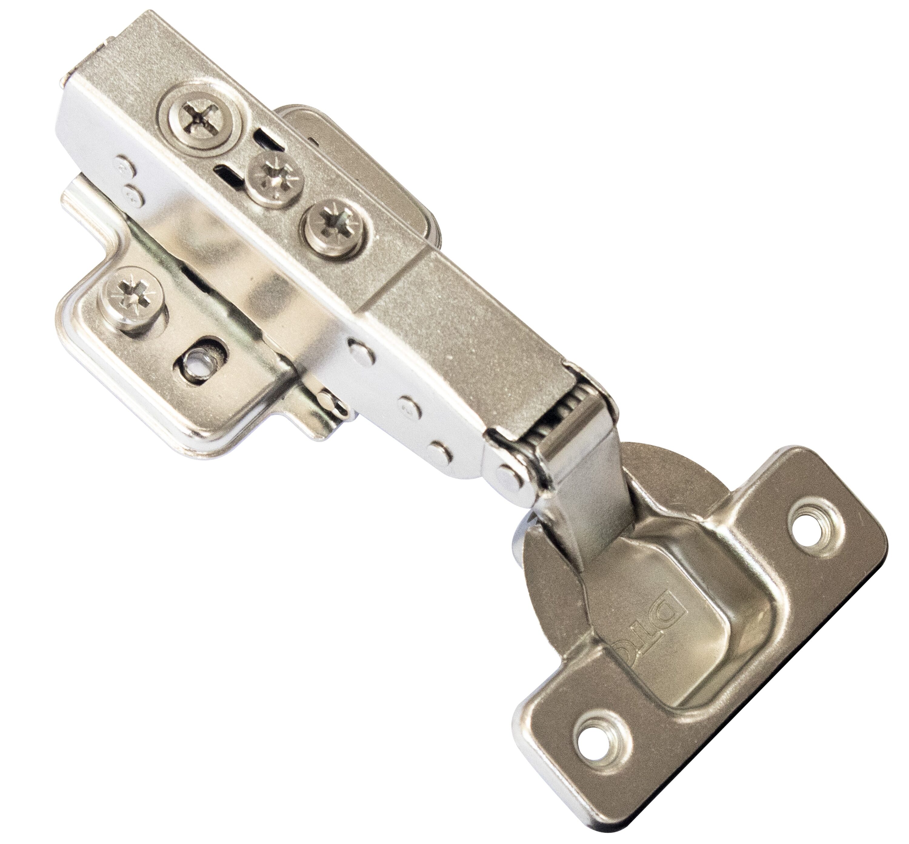 RELIABILT C81B875FAB+81T00TQA 110-Degree Half Overlay Concealed Concealed Soft Close Nickel plated Cabinet Hinge , 1 Pairs ( 2 -Pieces)