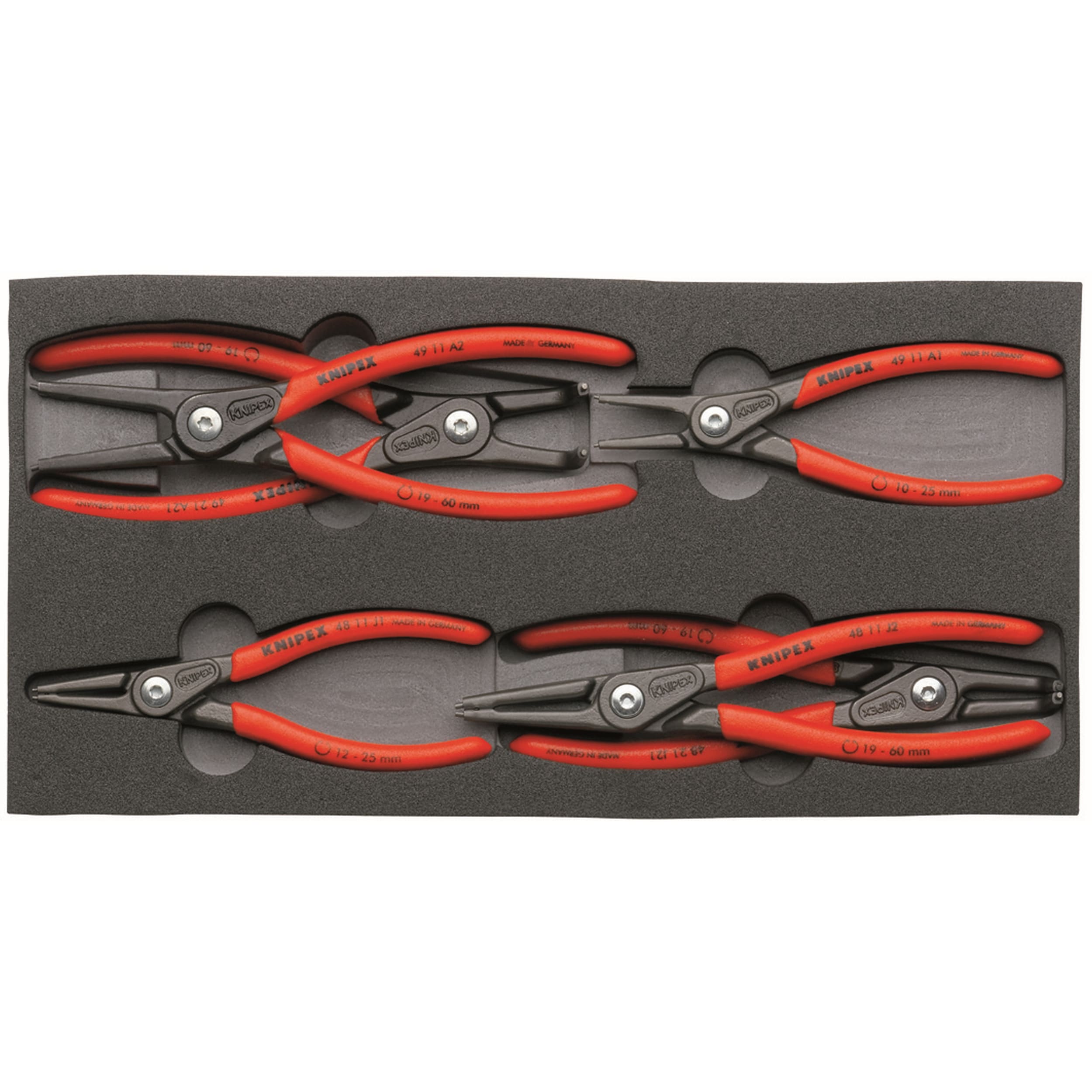 KNIPEX 6-Pack Snap Ring Plier Set with Hard Case in the Plier Sets  department at