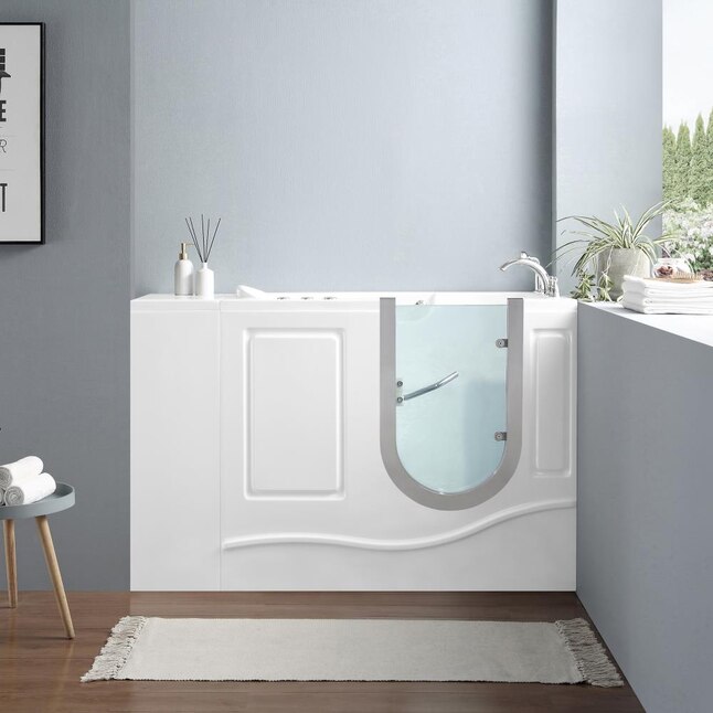 Eloise 48 in. Right Side Walk-In Safety Bathtub in White Eloise 48 in. Right Side Walk-In Safety Bathtub in White