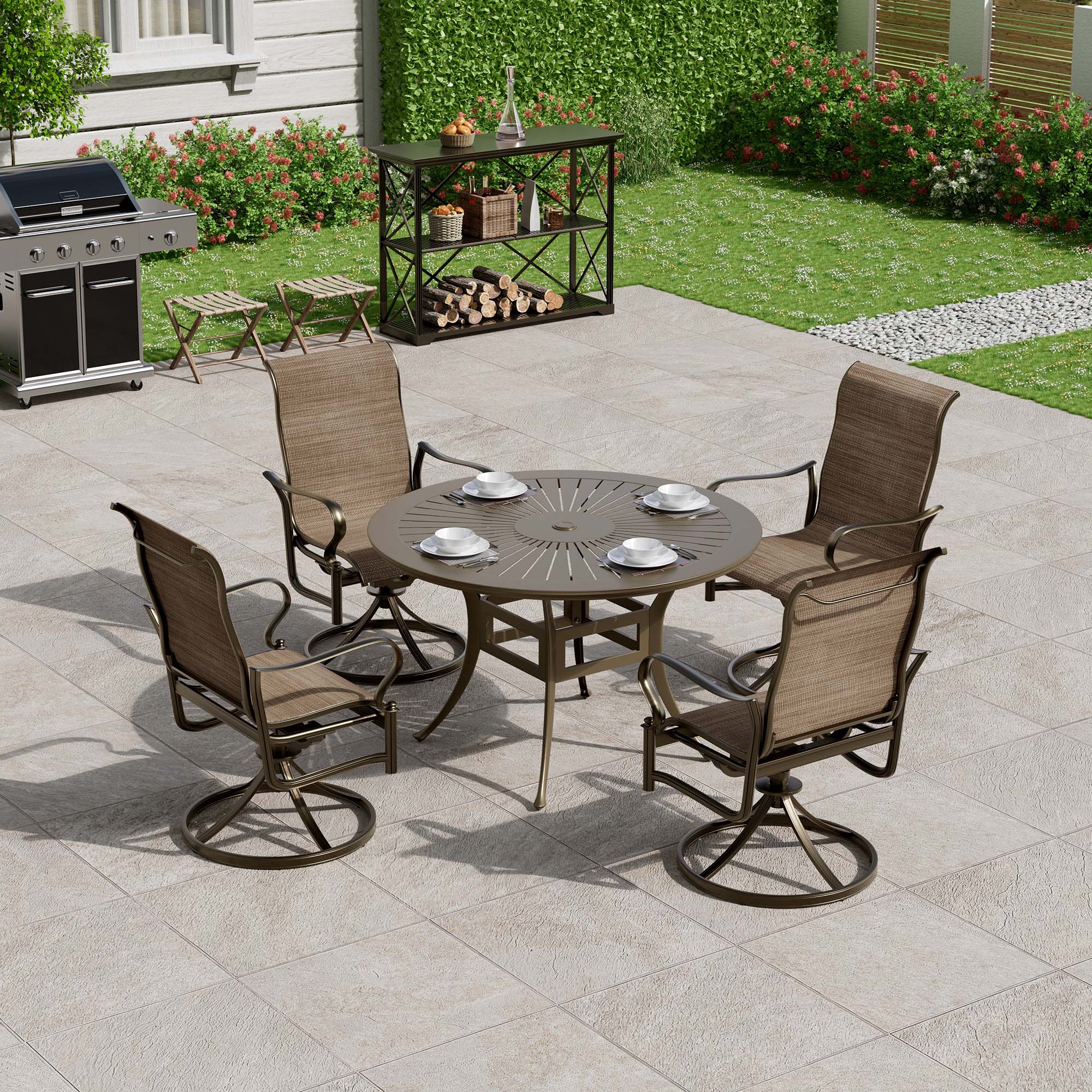 Clihome CL-ODTCI0CR Patio-Dining-Sets - View #2
