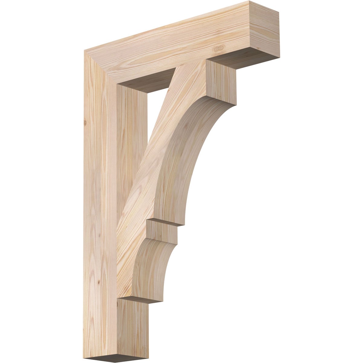 Ekena Millwork BKT06X26X38BOA05SDF Balboa block smooth 5-1/2-in x 26-in x 38-in Douglas fir Brown Wood Standard bracket