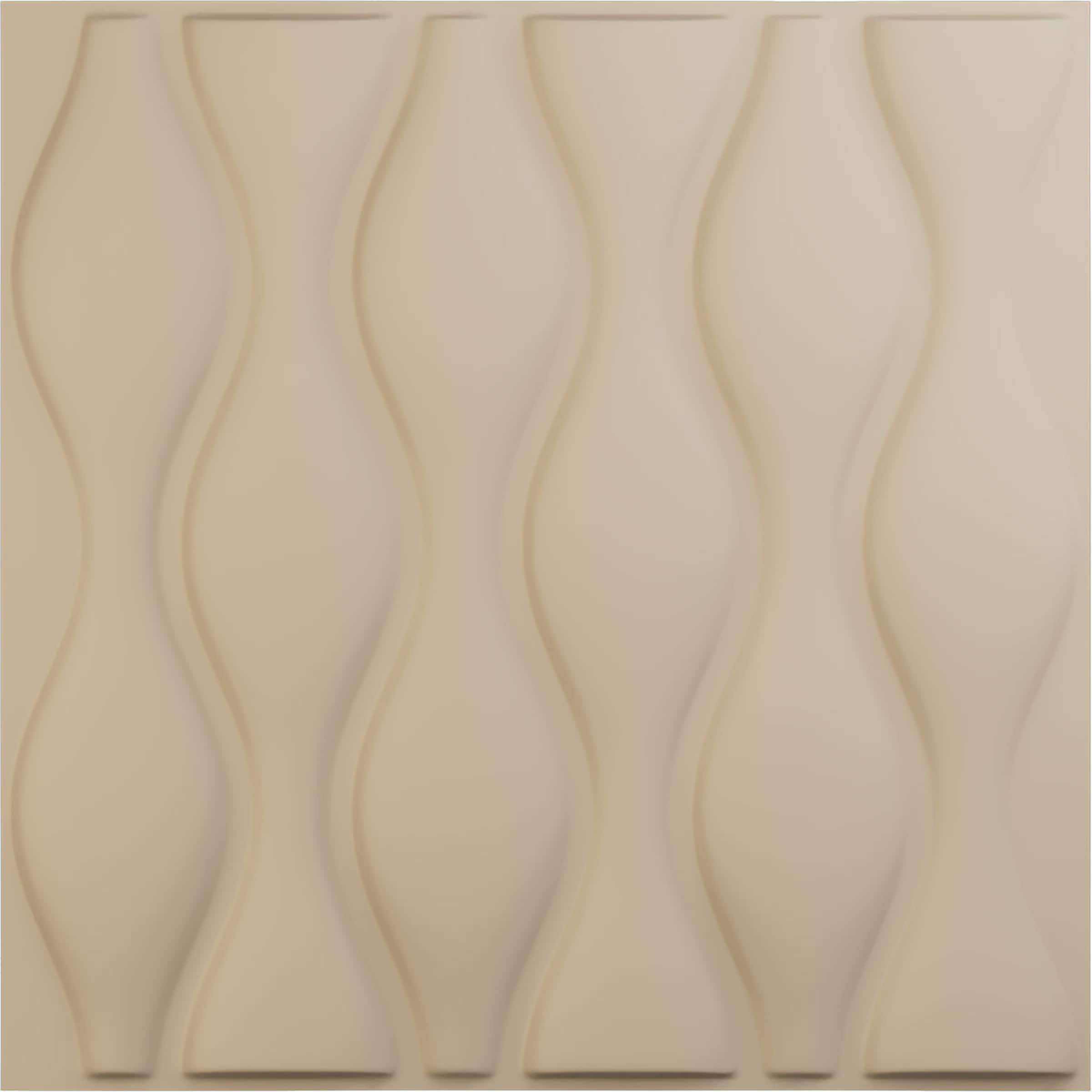Ekena Millwork WP20X20AIGBE-CASE-12 19-5/8-in x 19-5/8-in Embossed Paintable/Stainable Off-white PVC Abstract Wall Panel ( 12 -Pack, Covers 32.04-sq ft )