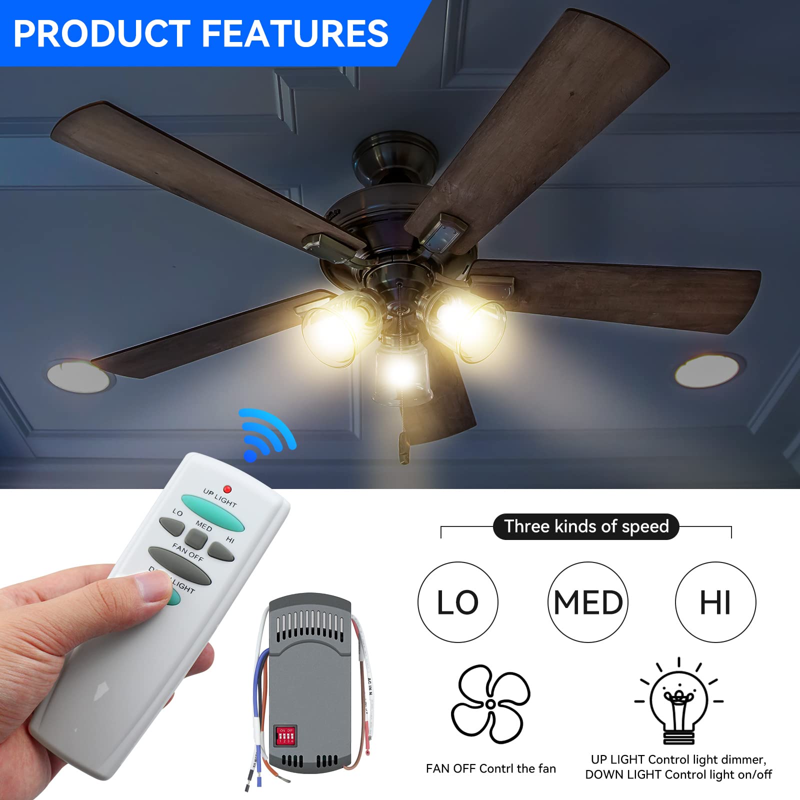 Lukvuzo LLU0715L116 Ceiling-Fan-Mtg-Hdwr - View #3