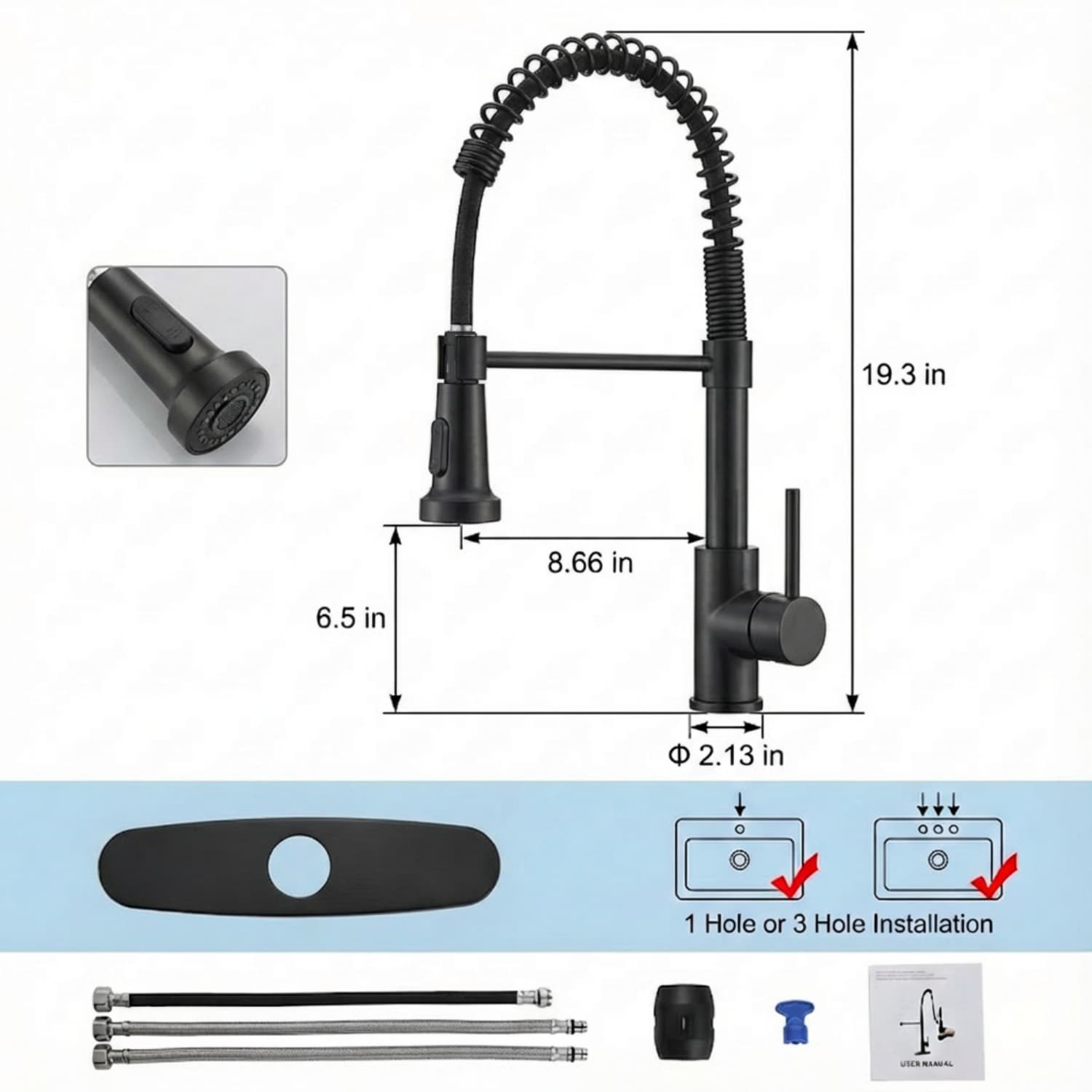 OGETFUUR L5YSRA0623KFPDS6 Kitchen-Faucets - View #2