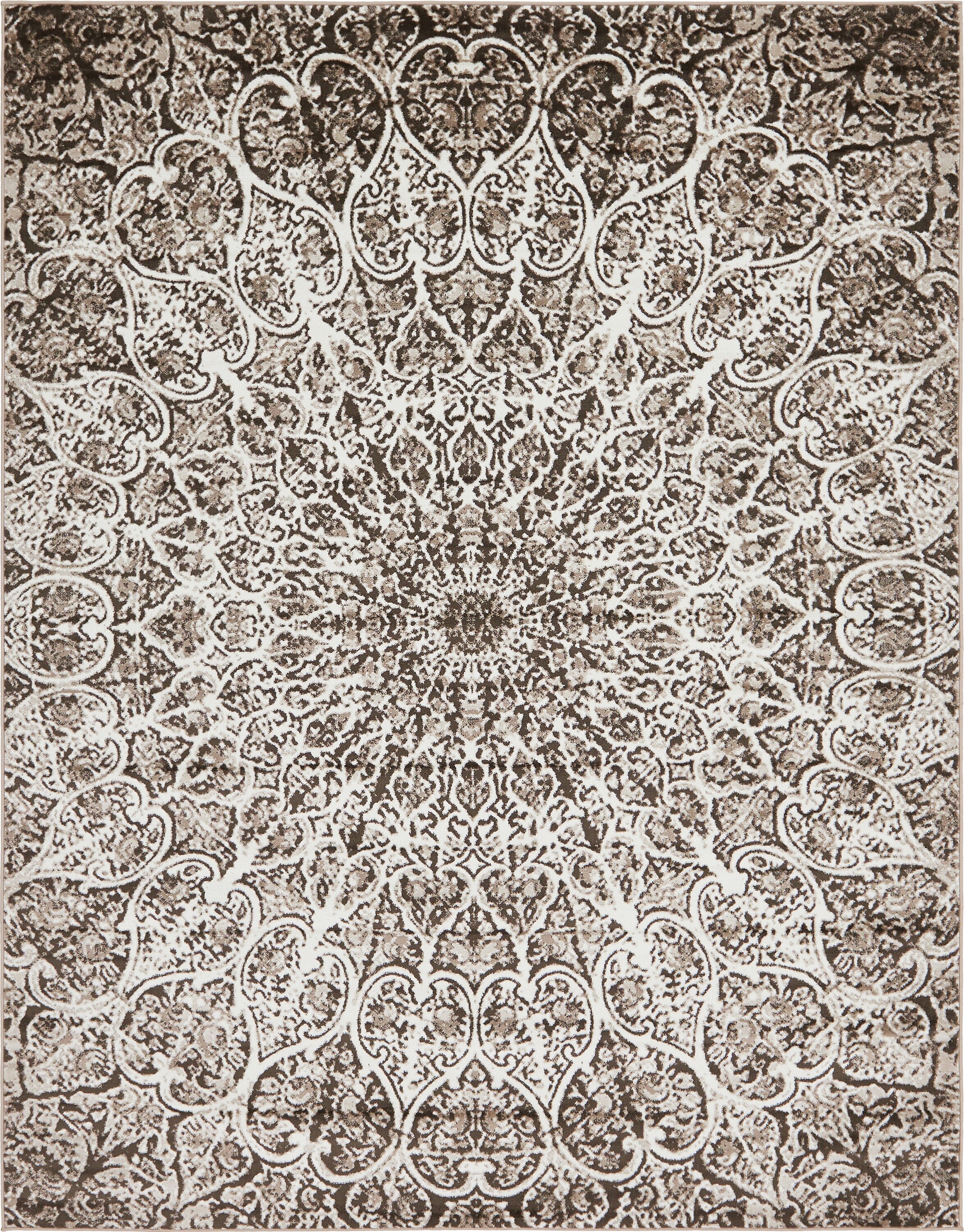 Grace Brown Rectangular Synthetic Indoor Area Rug
