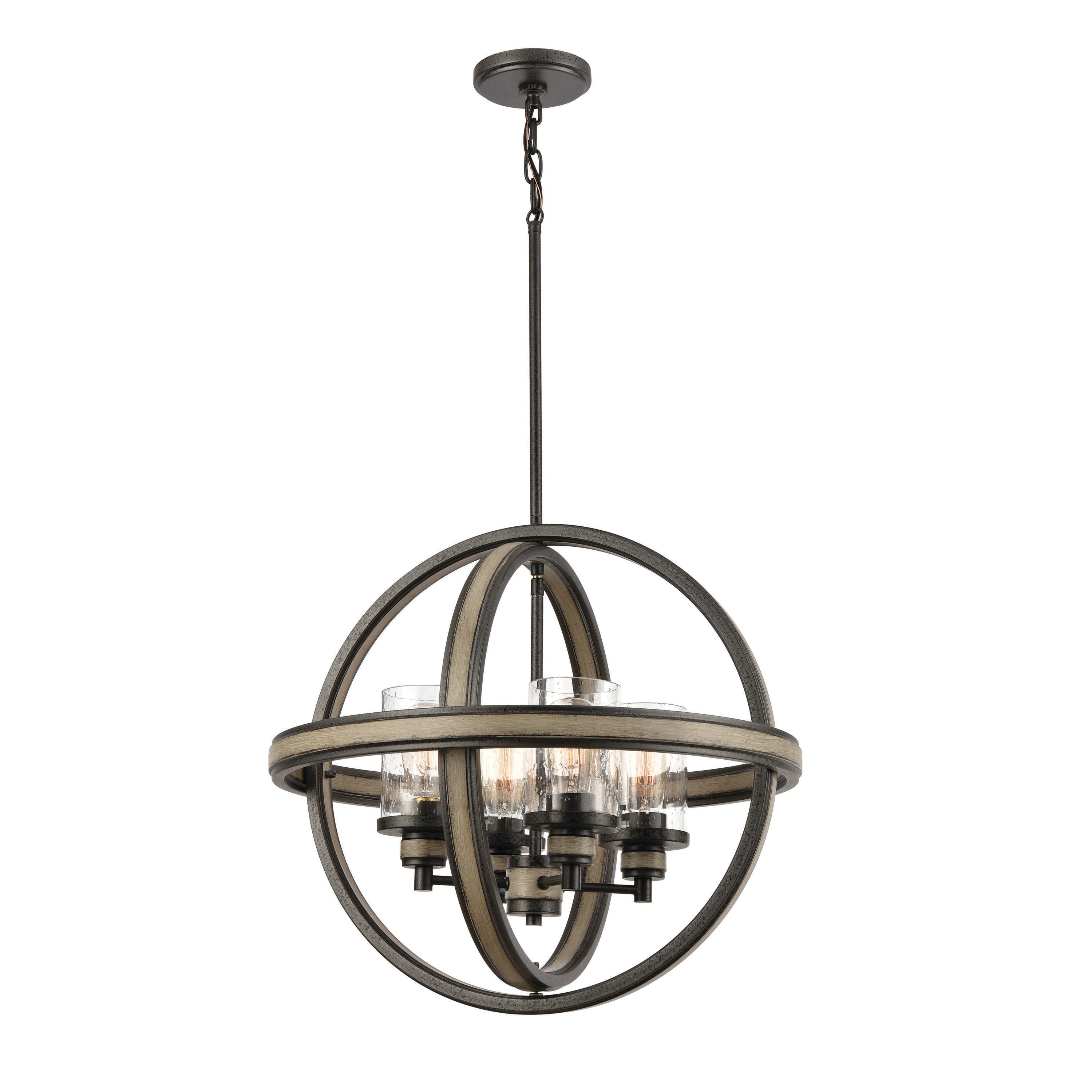 Westmore by ELK Lighting LWCH-210211182 Calder 4 -Light Multiple finishes Brown Transitional For Use in Bedrooms, Dining Rooms, Foyers, Kitchens, Living Rooms Chandelier