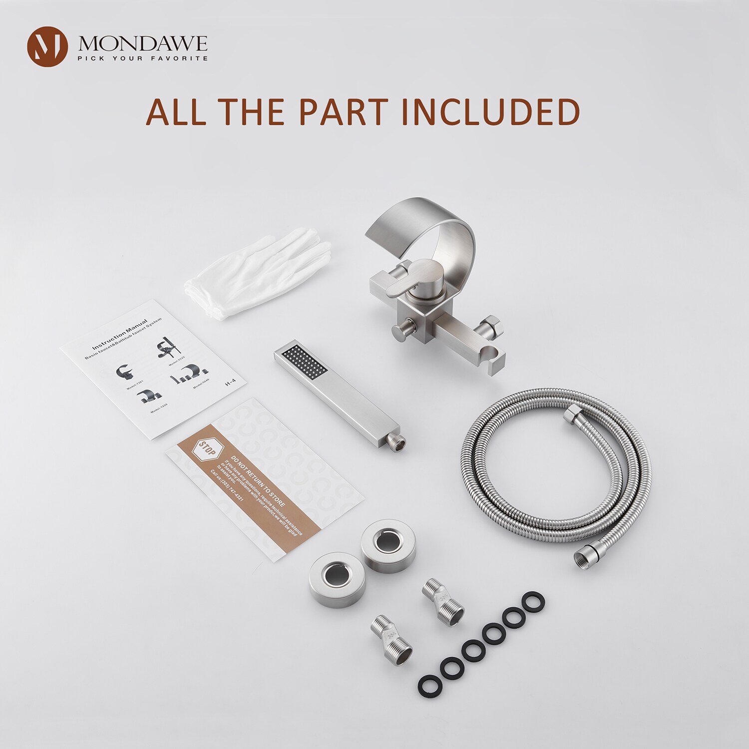 Mondawe WF-5525-NB Roman-Tub-Faucets - View #7