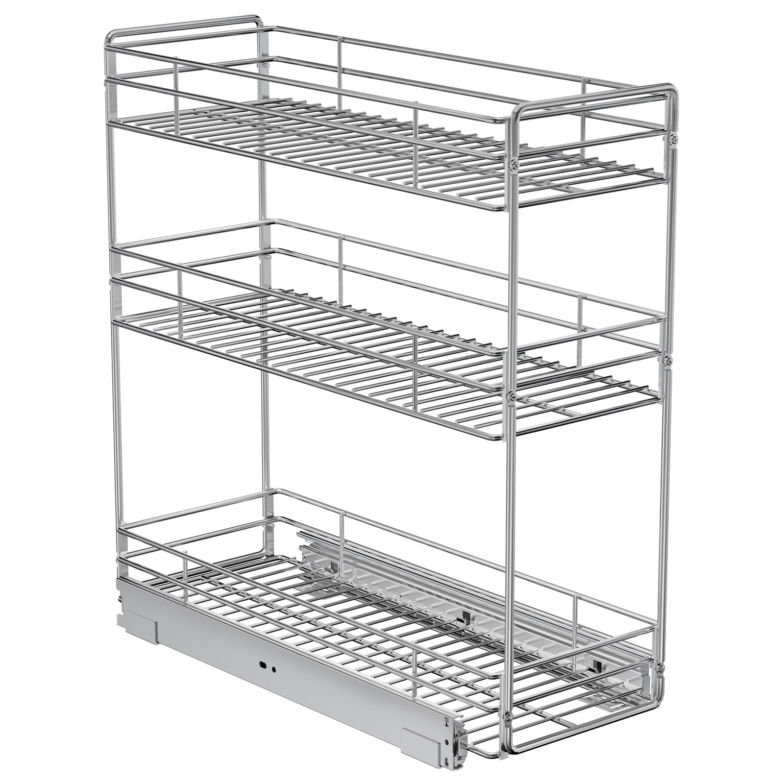 LOVMOR 3TIER-SPICE-OLD-5.5 3-Tier Pull Out Spice Rack for Narrow Cabinet (5½in W X 20½in D) Slide Out Cabinet Organizer and Pull Out Shelves Under Cabinet Storage for Kitchen