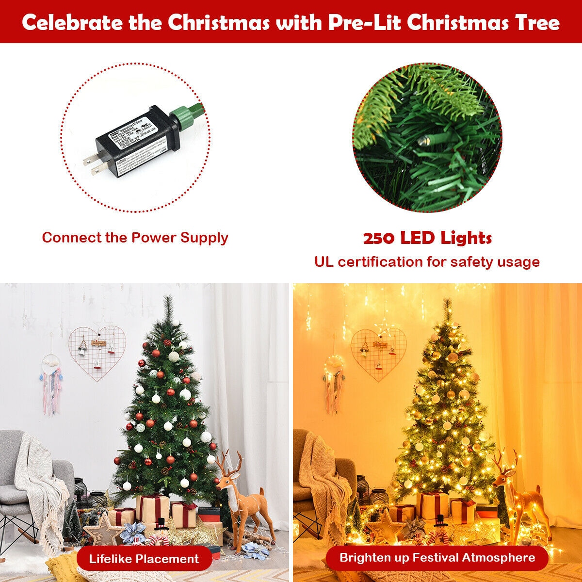 Forclover HYFW-TR813 Artificial-Christmas-Trees - View #7
