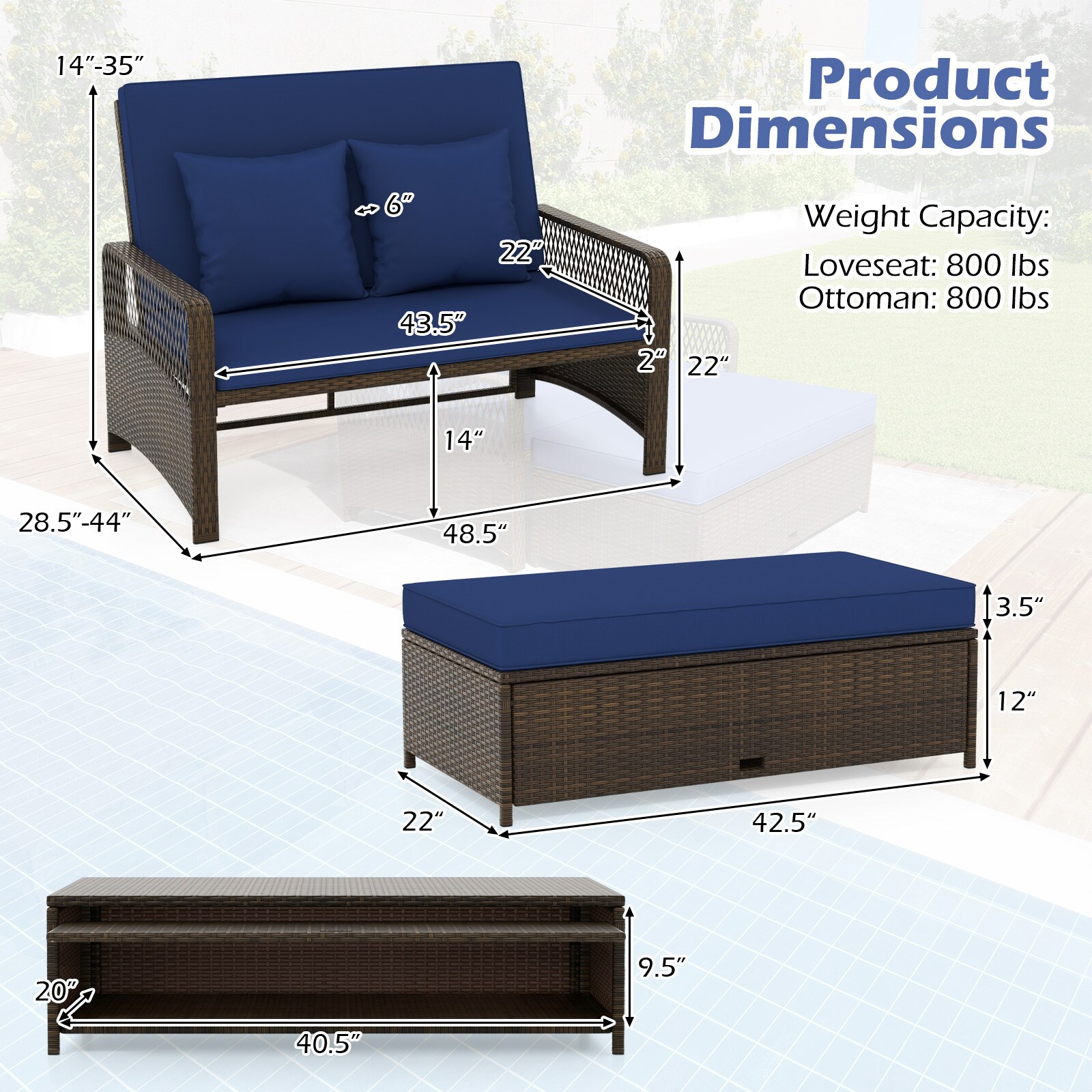 Volenca VOL-UU44AE Patio-Sofas-Daybeds - View #3