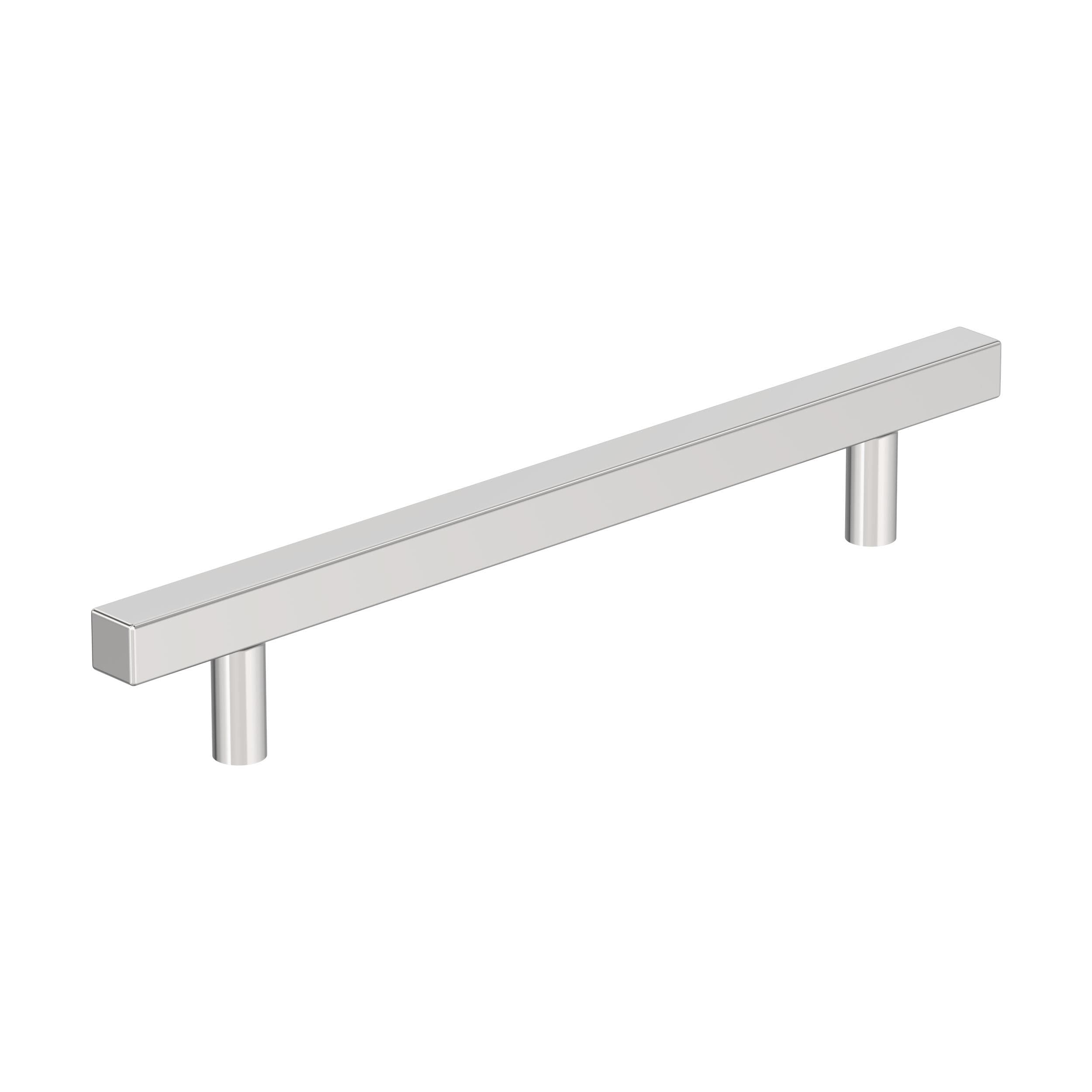 Amerock 25VMP3717826 Bar Pulls Square 6-5/16-in , 160mm Center to Center Polished Chrome Square Bar 25 -Pack