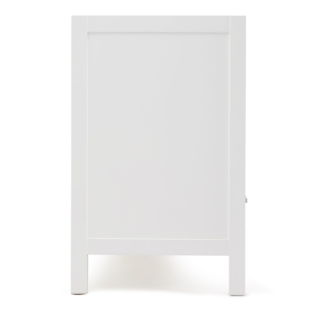 ARIEL Cambridge 72-in White Bathroom Vanity Base Cabinet without Top in ...