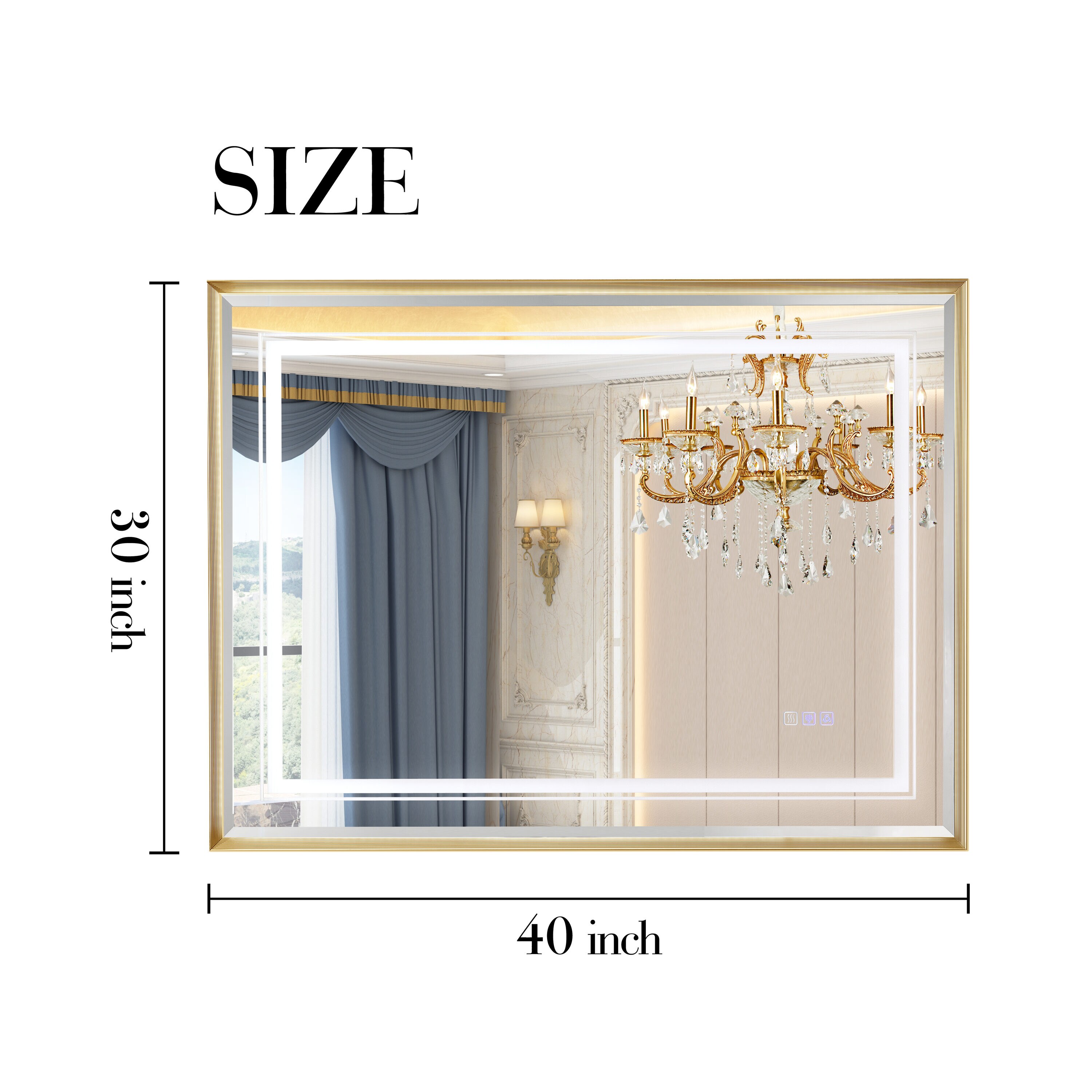 Forclover WBSG-127890 Framed-Bath-Mirrors - View #4