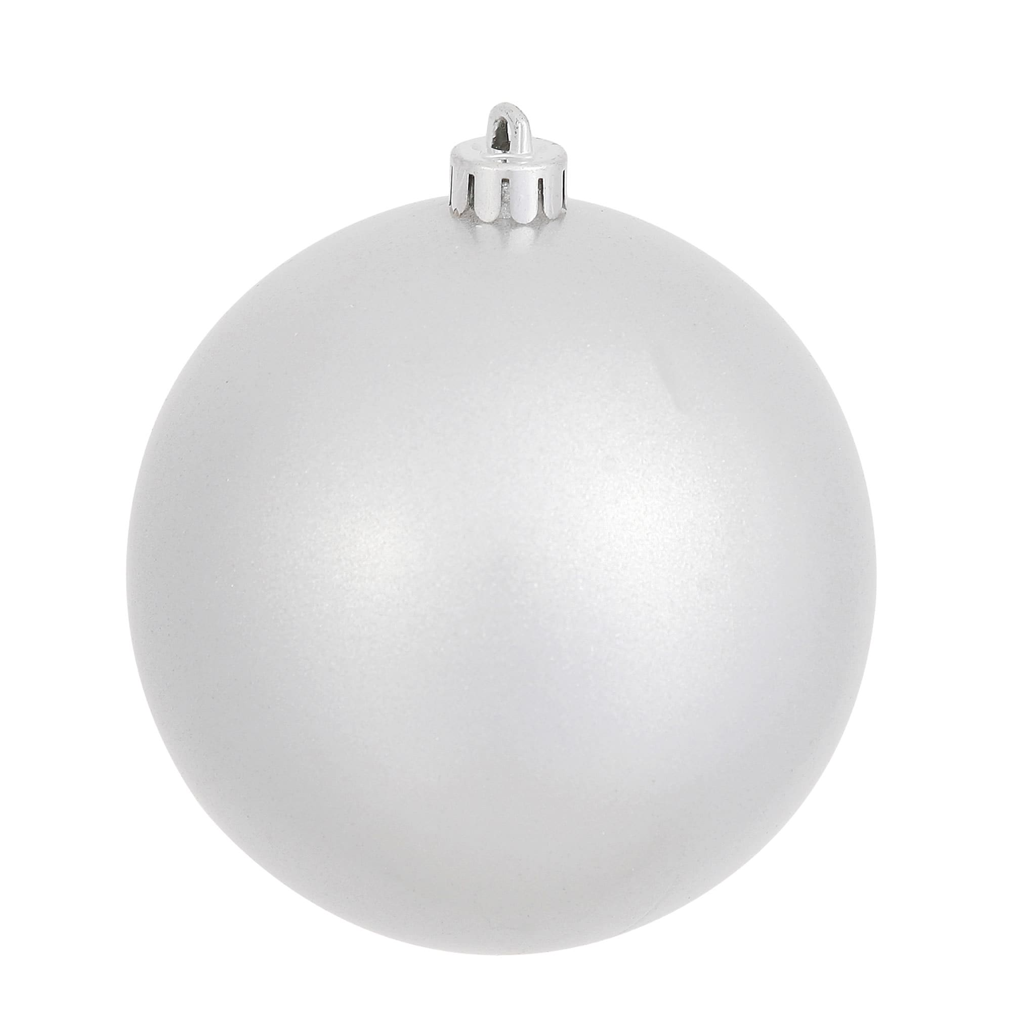 Vickerman N591007DCV 6 -Pack Silver Ball Standard Indoor Ornament set Shatterproof