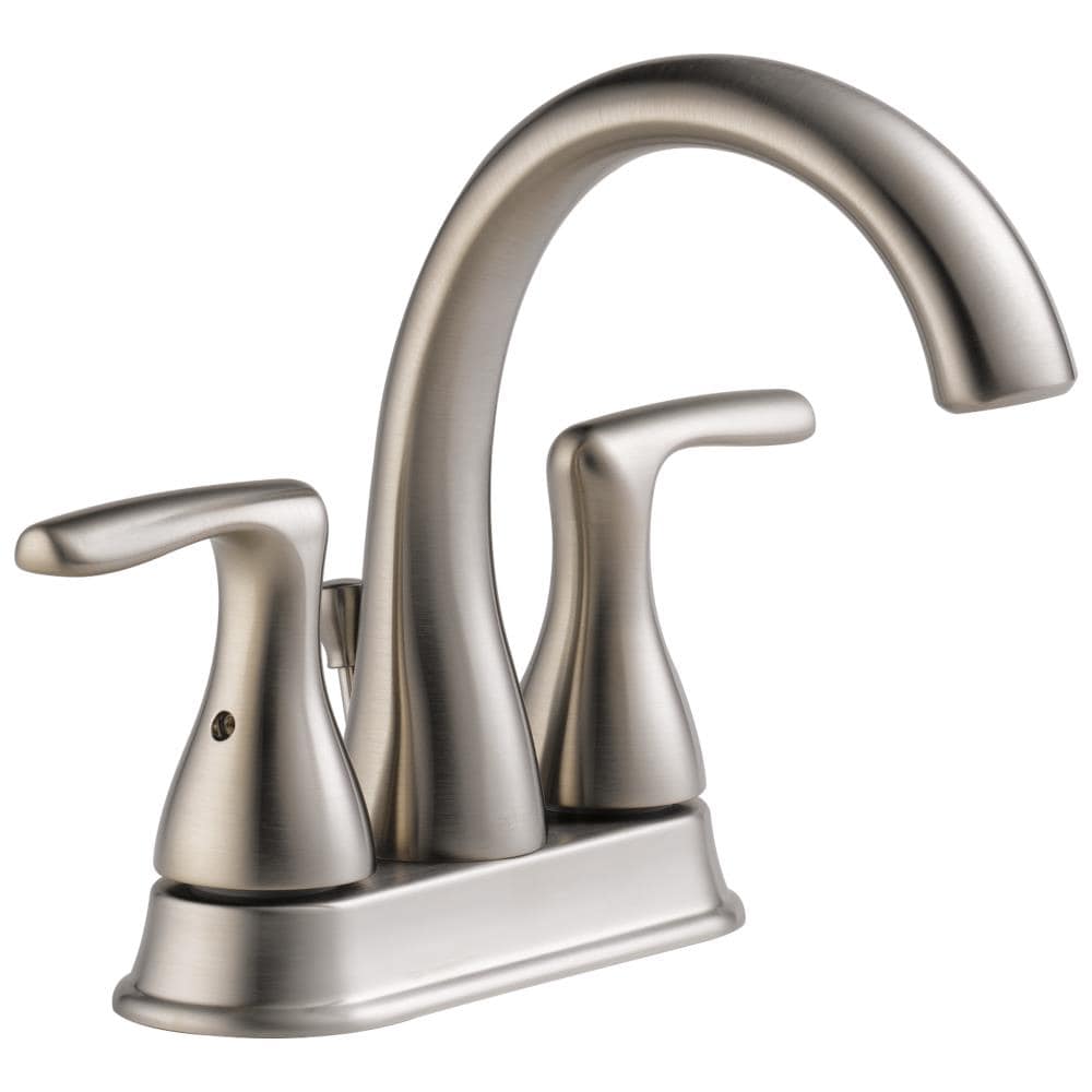 Delta Dulcet Brushed Nickel 2-handle 4-in Centerset WaterSense Bathroom ...