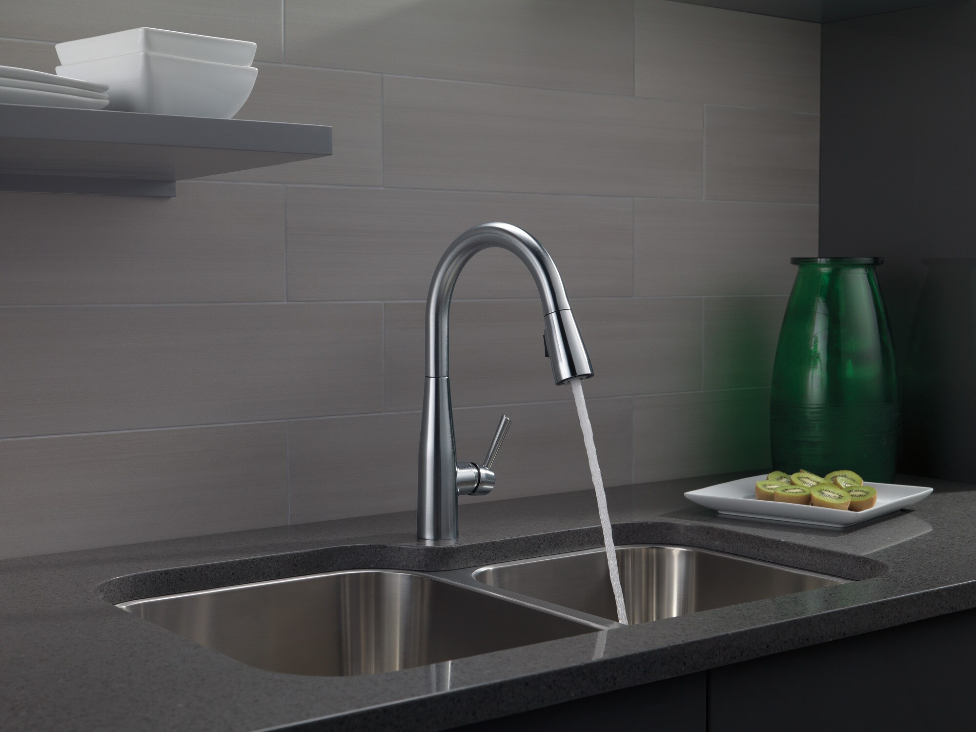 Arctic Stainless Steel Pull-Down Single Handle Kitchen Faucet