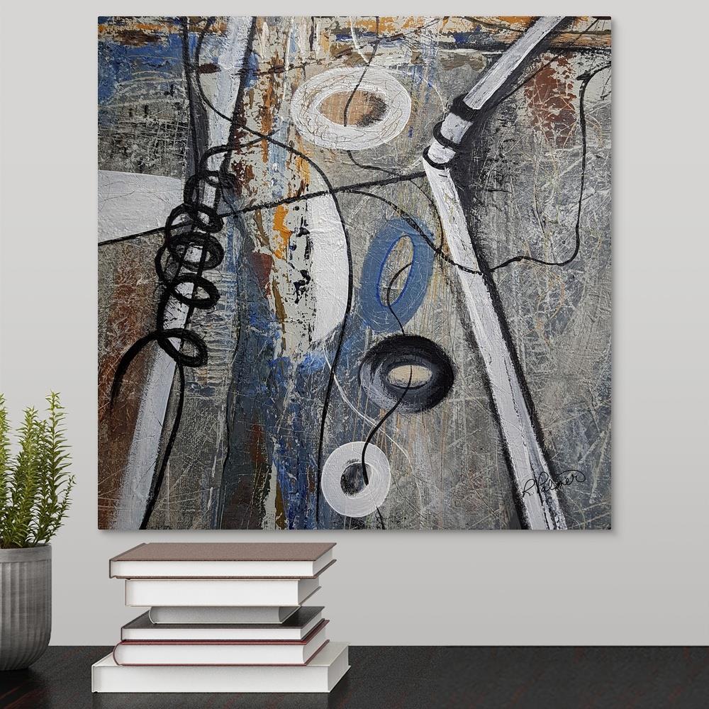GreatBigCanvas 16-in H x 16-in W Abstract Print on Canvas in the Wall Art  department at
