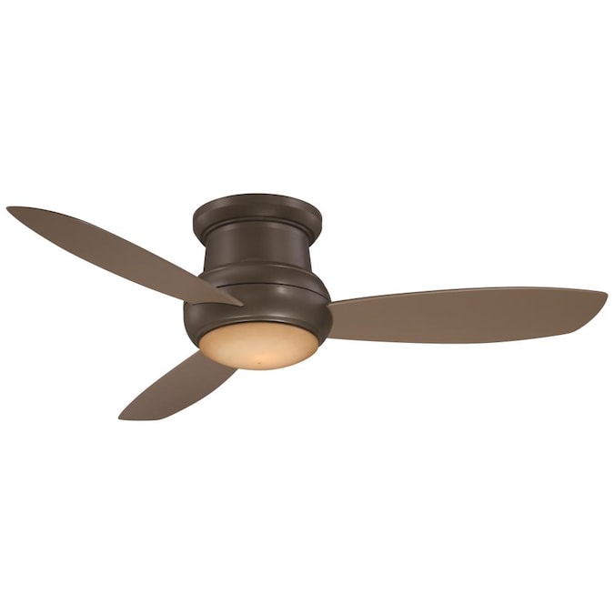 Minka Aire Concept Ii Wet 52 In Led Oil Rubbed Bronze Indoor Outdoor Flush Mount Ceiling Fan With Light Wall Mounted Remote 3 Blade The Fans Department At Com - Small Outdoor Ceiling Fans Wet Rated With Light