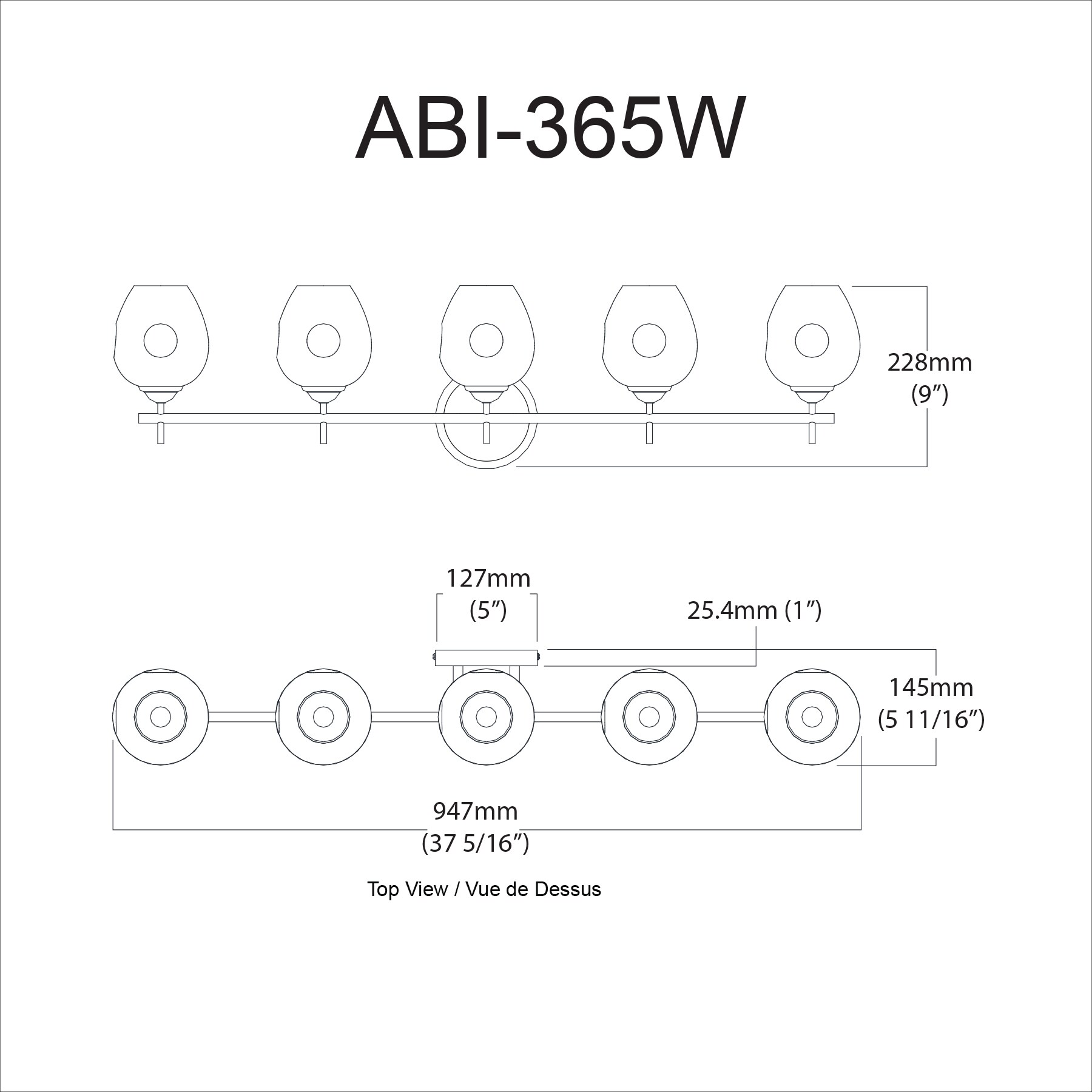 Dainolite ABI-365W-MB-CLR b089995 - View #3