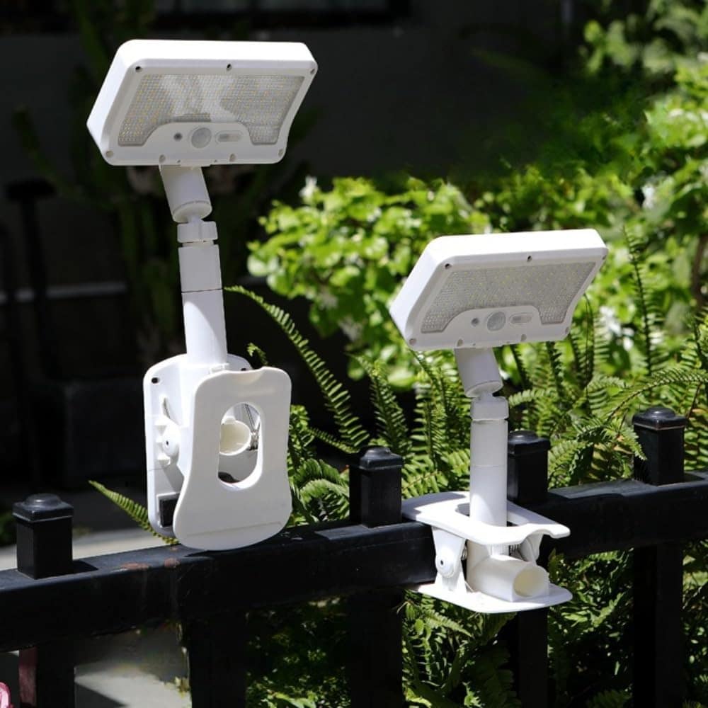 ITOPFOX Solar Light for Outdoor Stairs and Deck 92 LED Motion Sensor IP65 Waterproof Clip and Stand Dual Use Auto On Off with Light Sensing #LIT0820I452