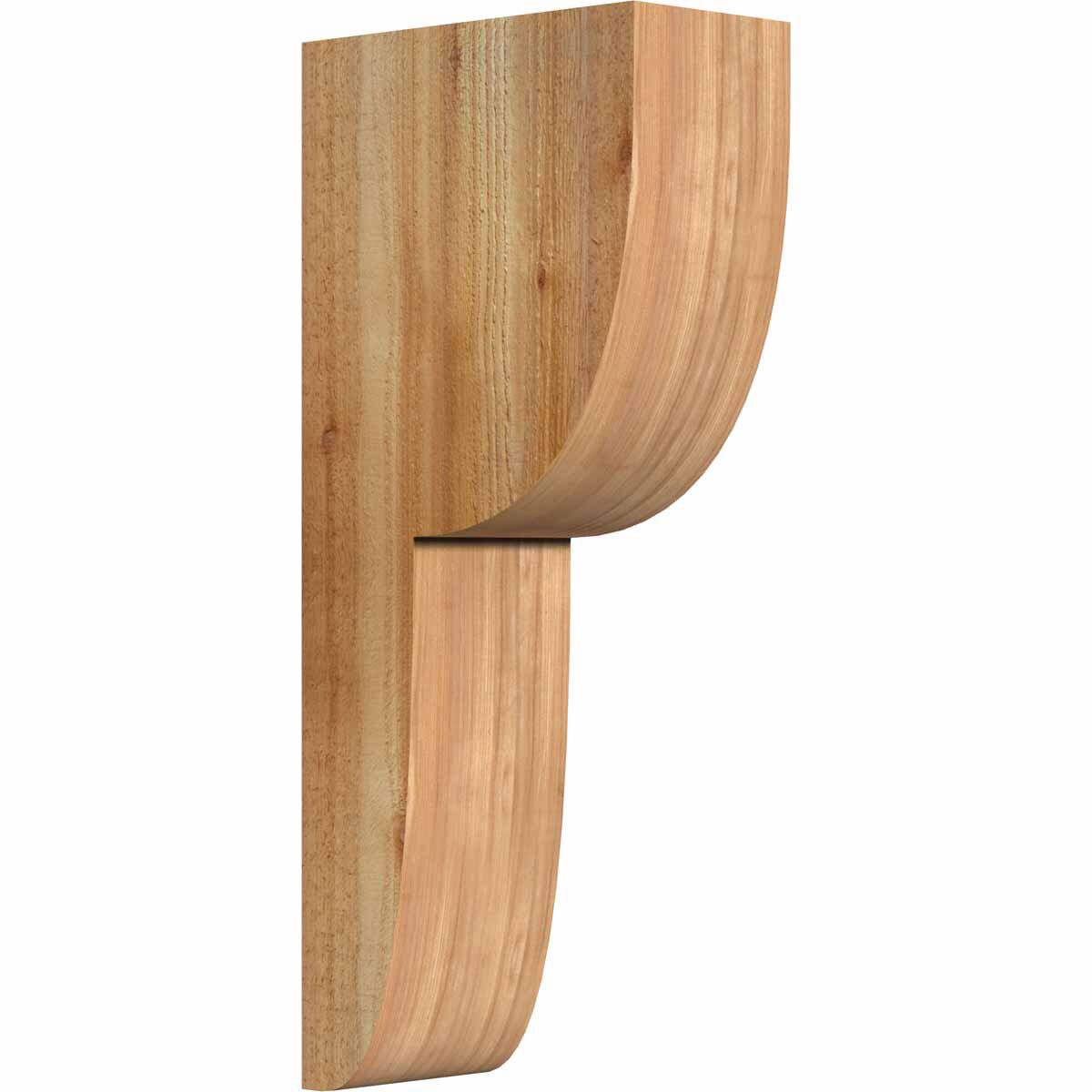 Ekena Millwork COR06X12X28CRE00RWR 6-in x 12-in x 28-in Crestline Unfinished Western red cedar Wood Paintable/Stainable Corbel