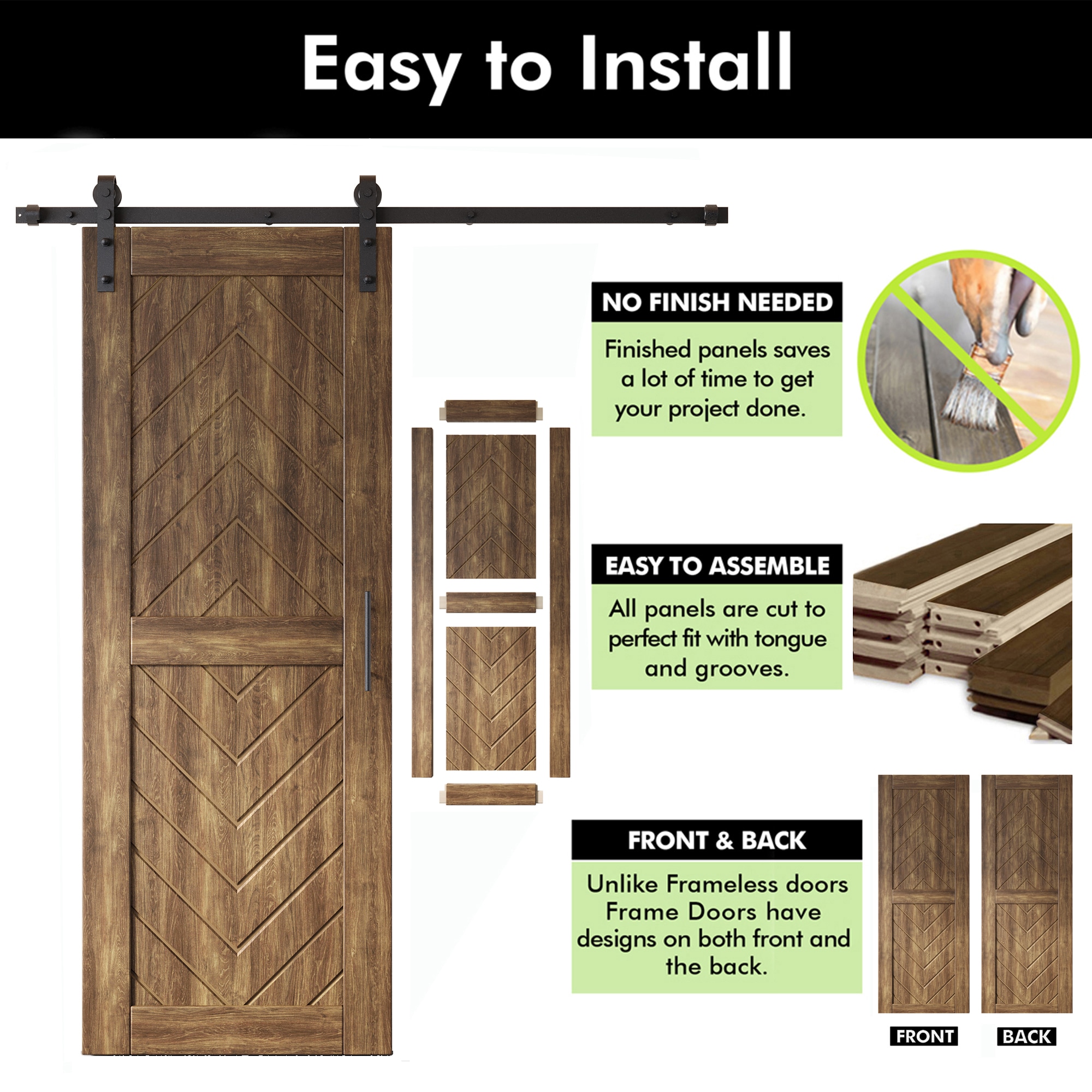 HOMACER YT2H216C-JT2-4880-WA Barn-Doors - View #3