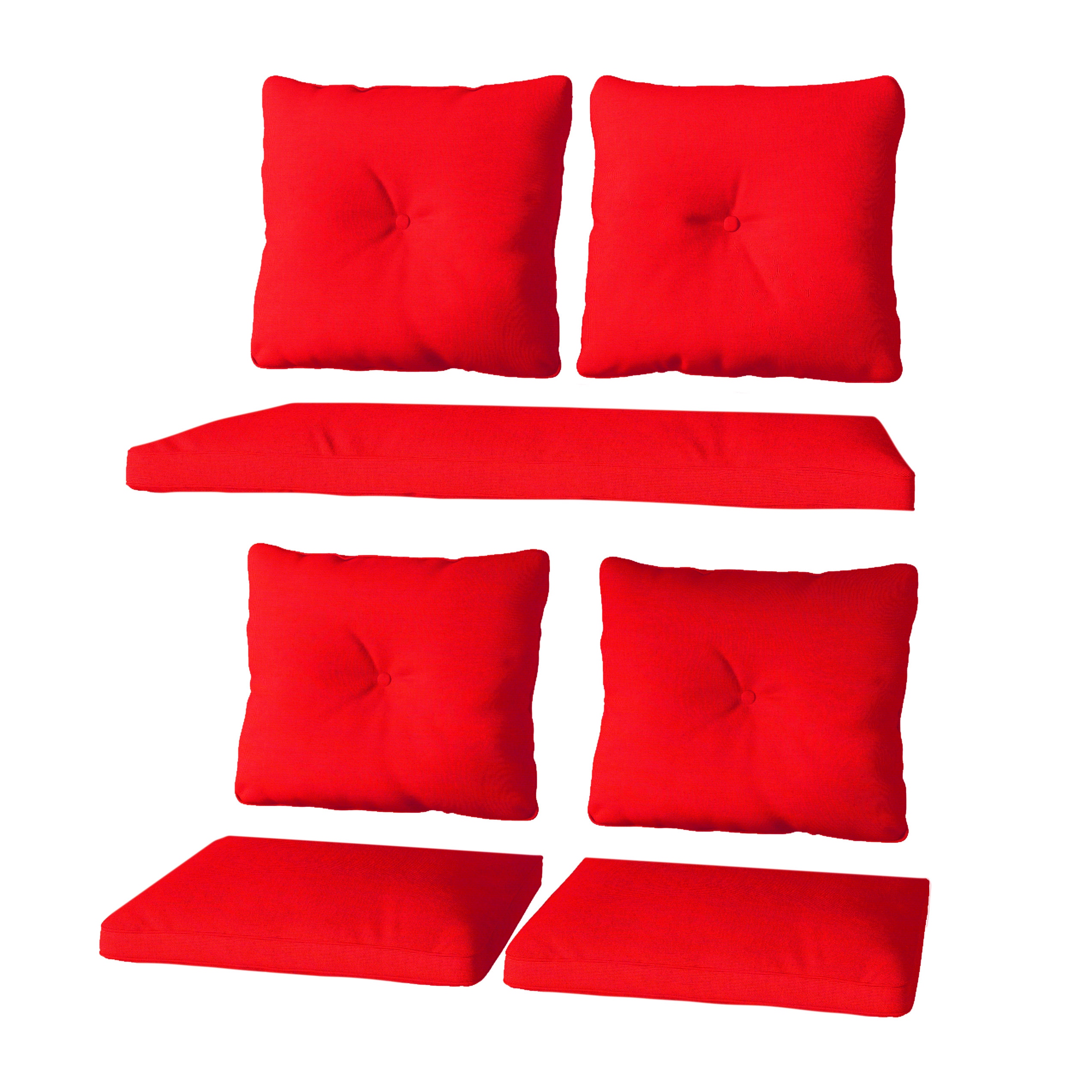 CorLiving PCS-518-C 20.5-in x 19.75-in 7 -Piece Red Patio chair cushion
