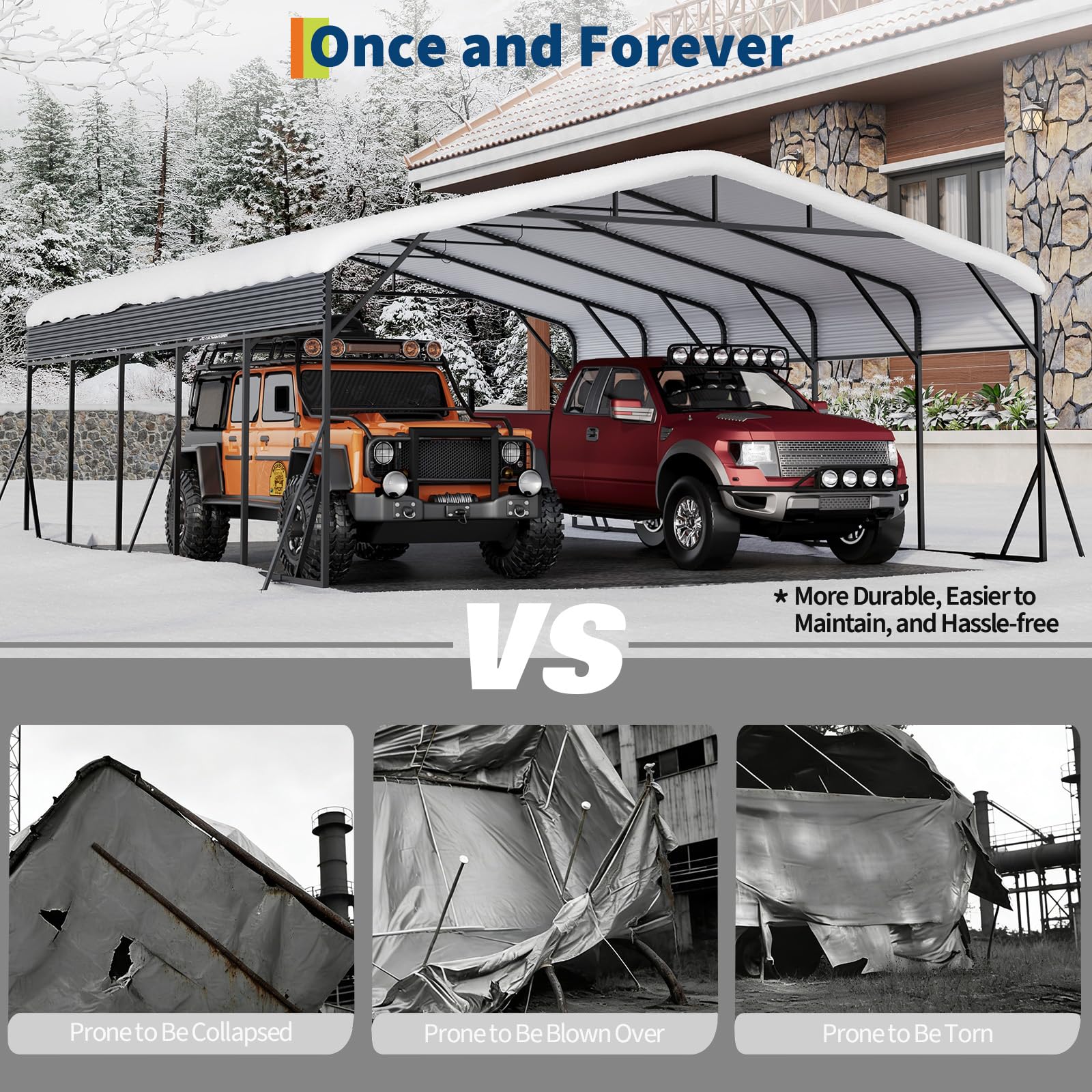GarveeLife 4E2-TCP042504 Carport-Covers - View #7