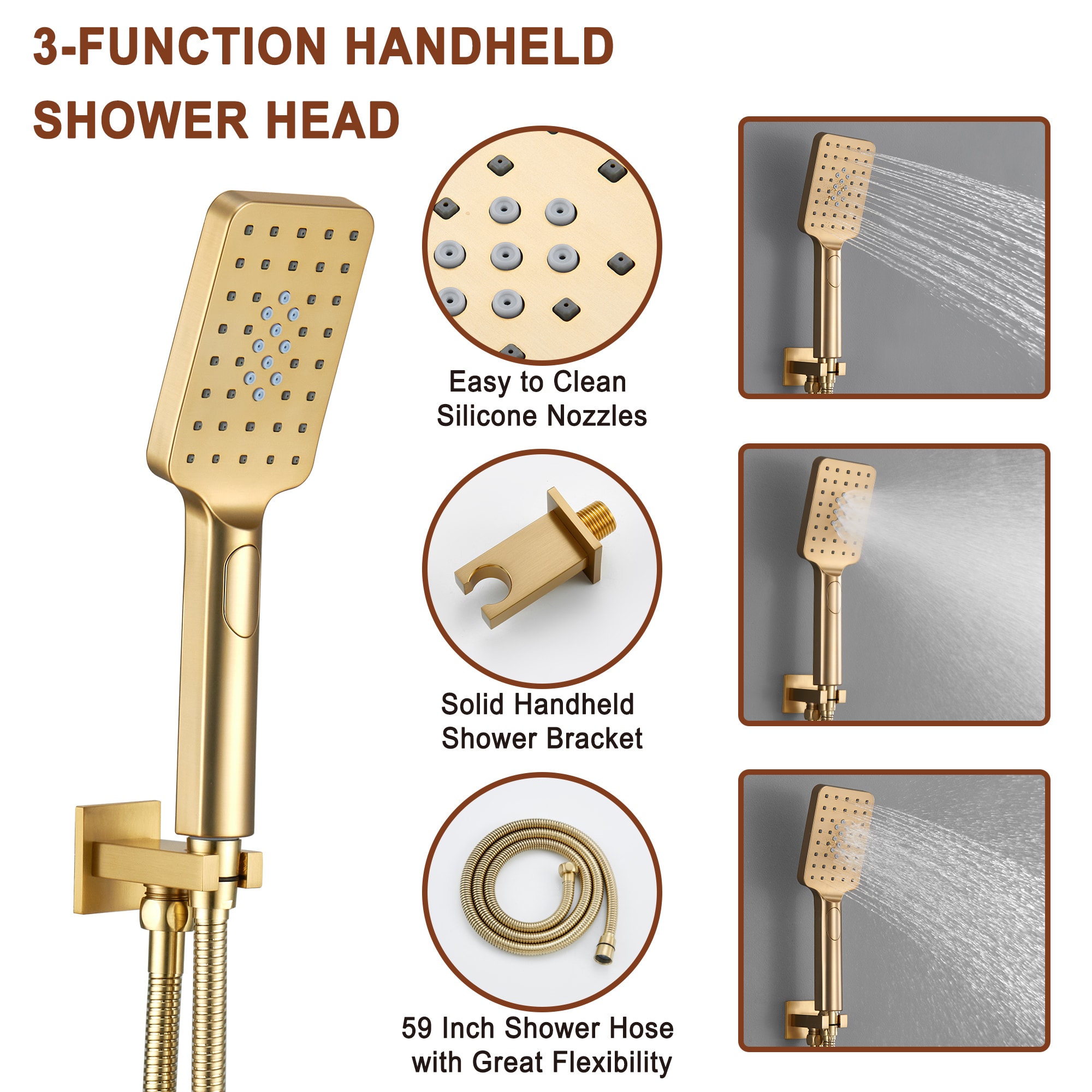 Mondawe WF-6708-12BG Showerhead-Bar-Panels - View #8