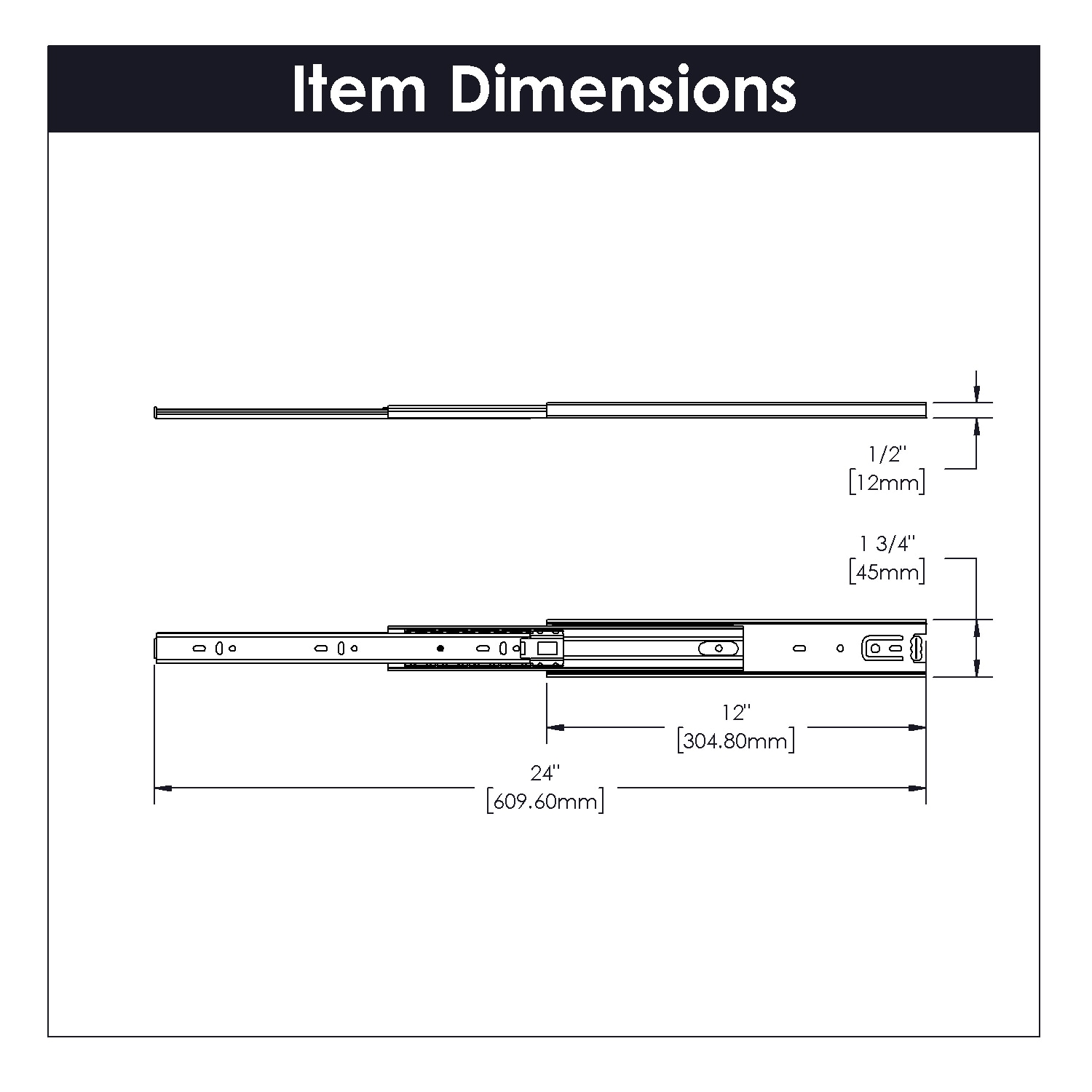 Hickory Hardware P1050/12-2C-5B Drawer-Slides - View #6